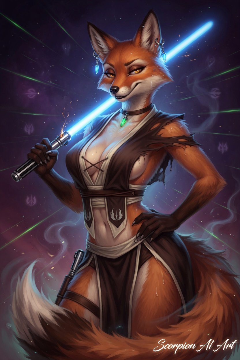 #foxyfriday #aiartcomunity #oc #starwars Sha’vani Orel - JEDI