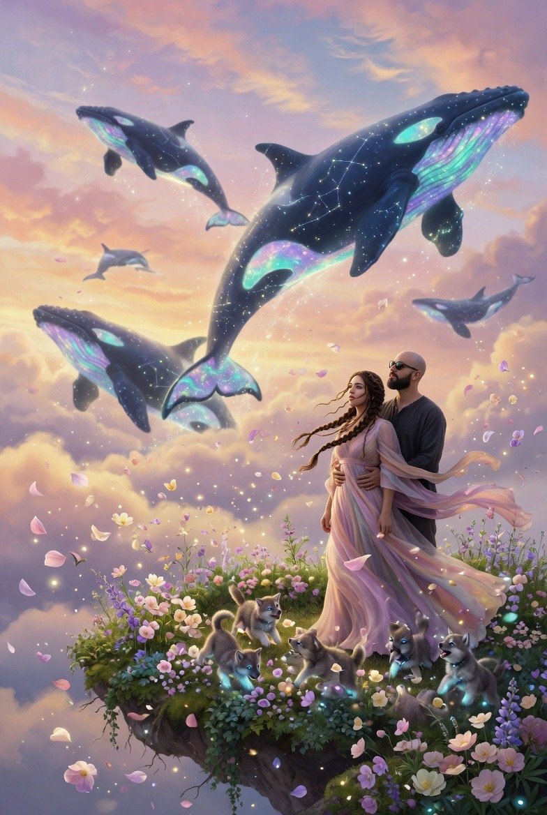 #AllThingsSpring April Challenge #aiartcommunity All Welcome to Join Day 12 Skywhale Migration 🫍