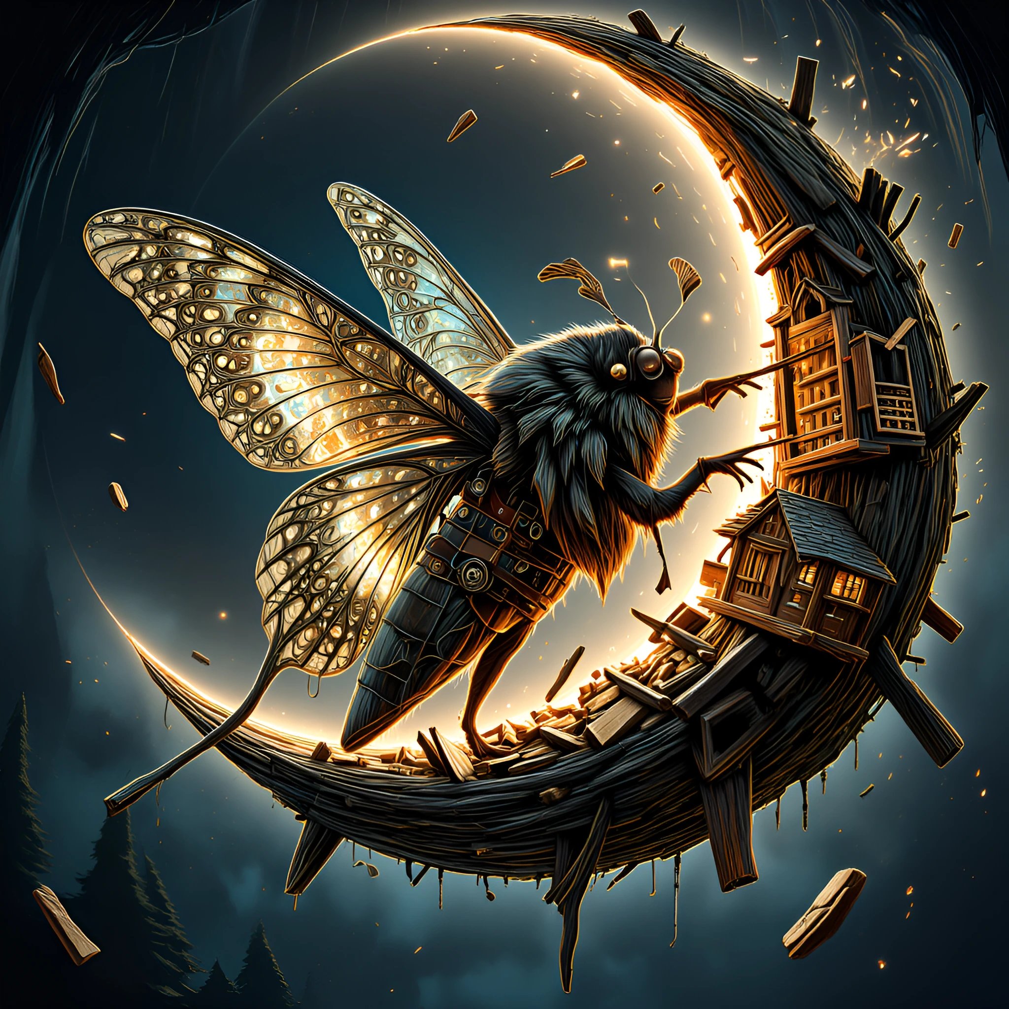 #dailyspark A moth that mistook the moon for home 🌙