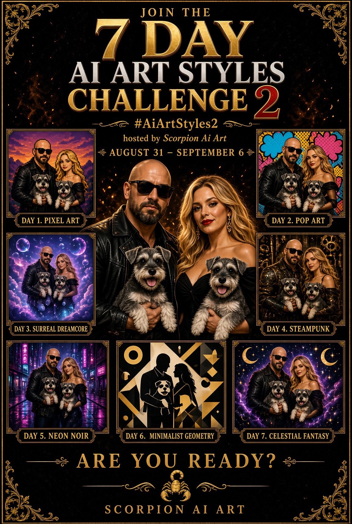 ✨ JOIN THE 7 DAY AI ART STYLES CHALLENGE 2 ✨ The next evolution of creativity is here, and it’s call…