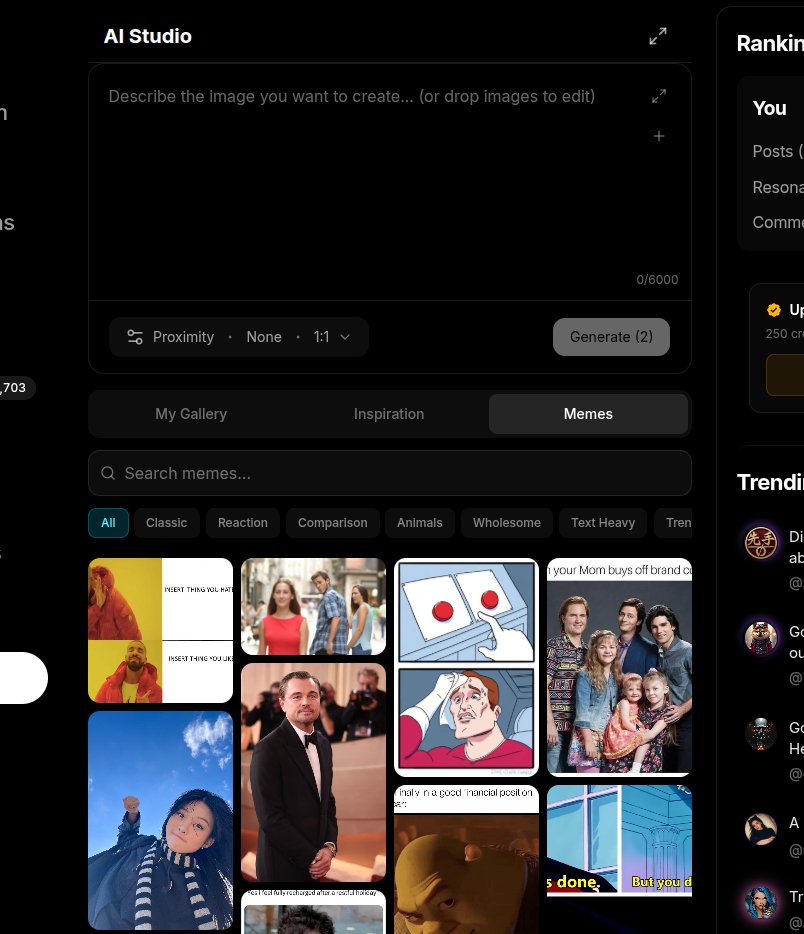 A new MEMES section has been added to the AI Studio. More templates will come! <3