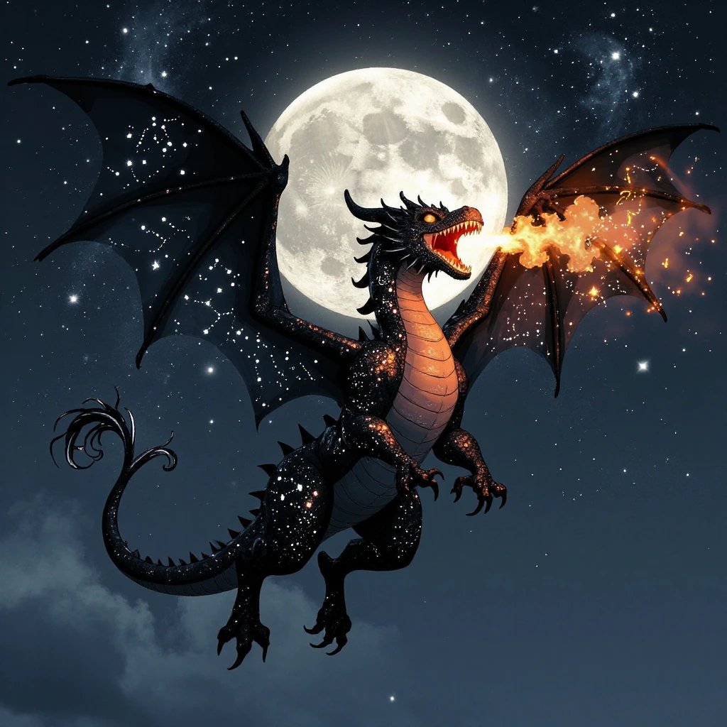 All you see is a starry night sky, until the mouth opens... #DragonTuesday🔥