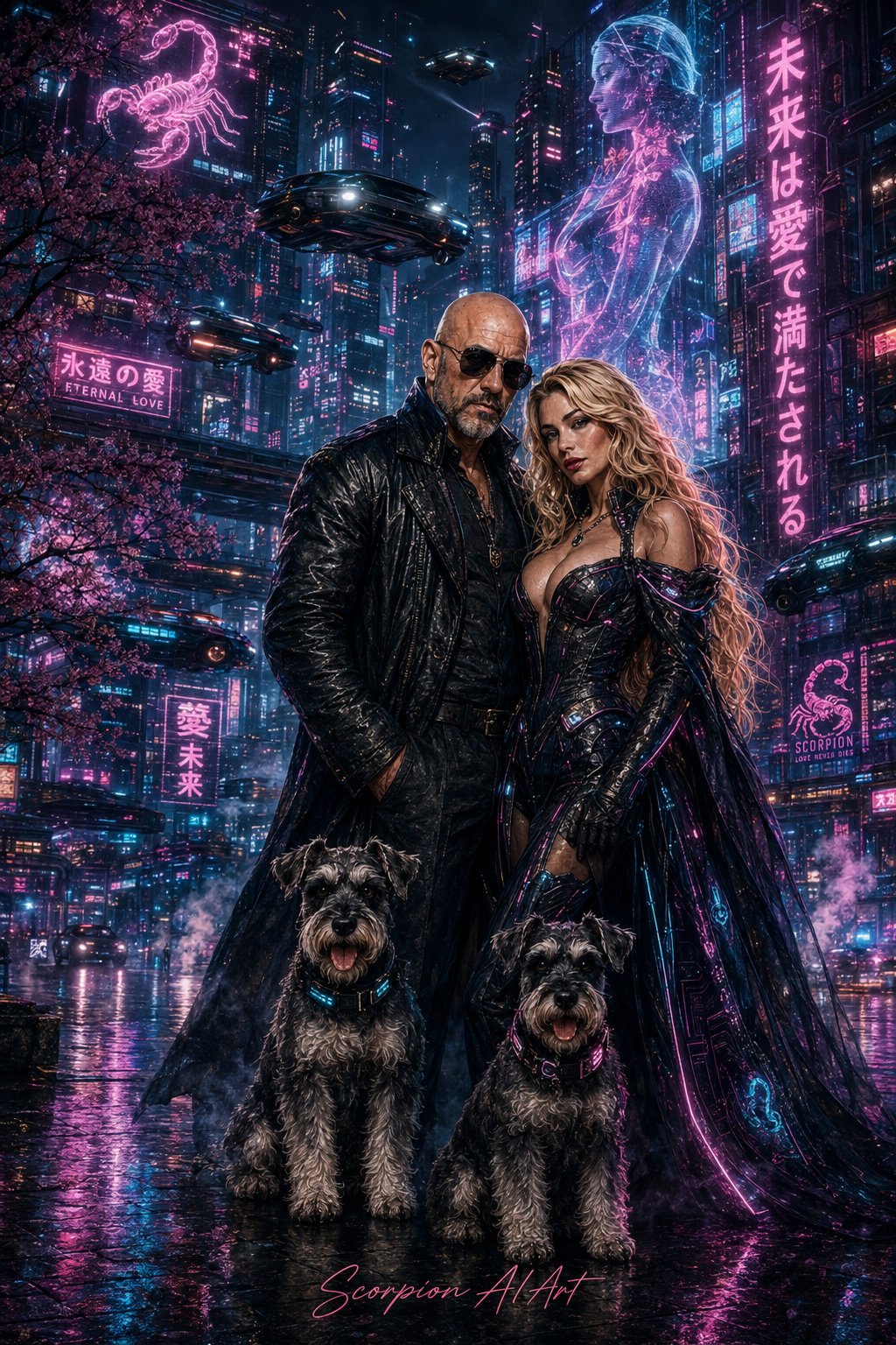 🌃 Day 7 — Neon Cyberpunk: Love in the Future 🌃 Day 7 ignites with Neon Cyberpunk — glowing skylines,…