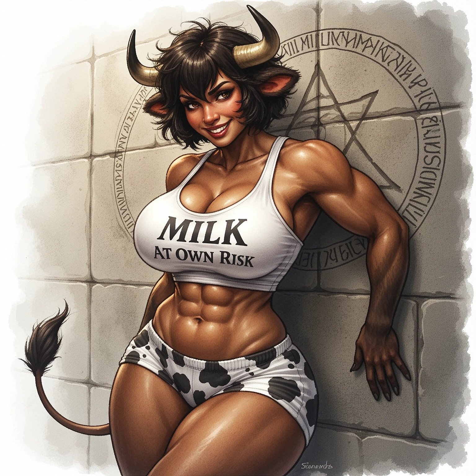 #MonsterGirlJulAI Day 12: Minotaur's Maze