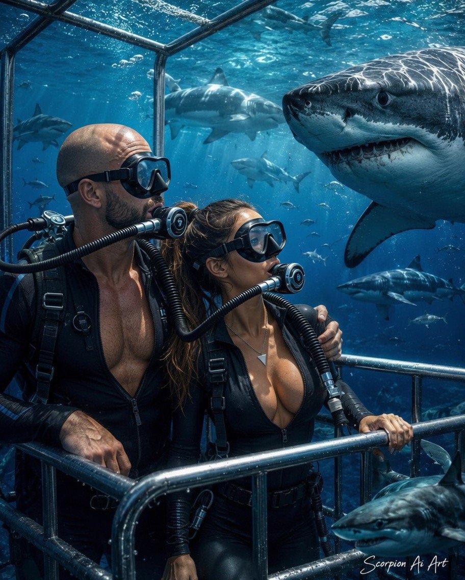 🦈 July 25 – Shark Cage Adventure #SharkWeek