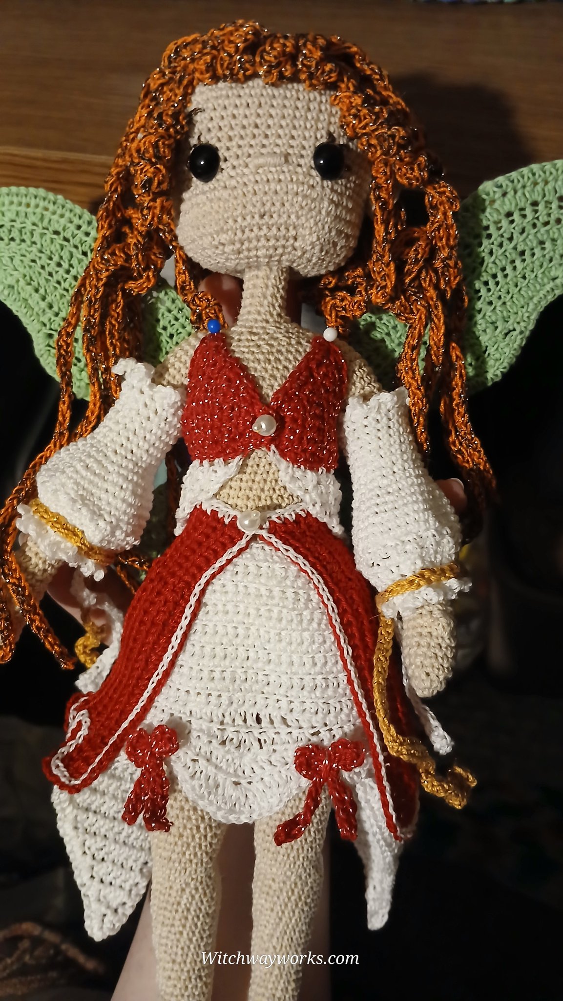 Florie got her wings! Next is shoes, hat, and some blinging will most definitely happen. www.witchwa…