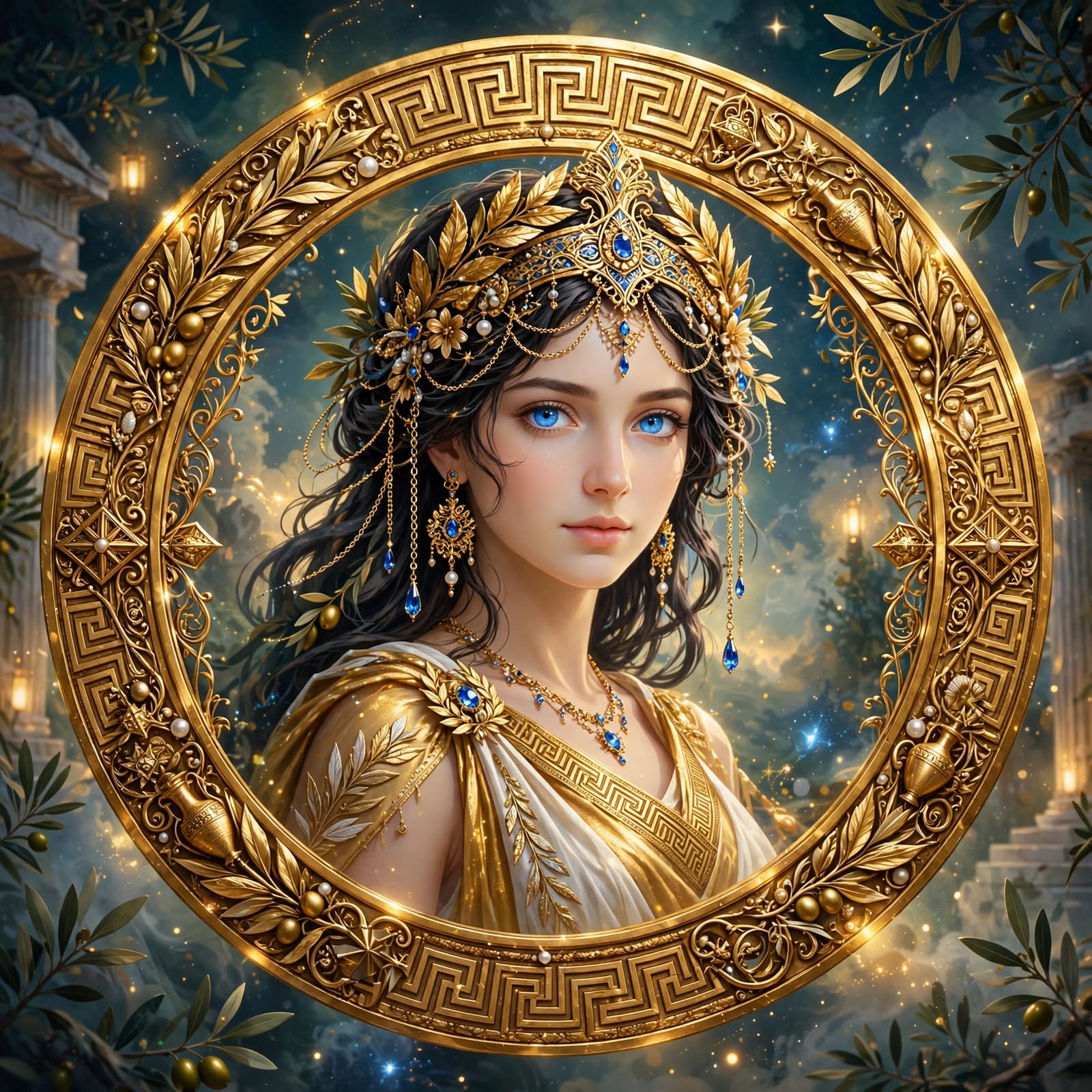 vibrant greek goddess