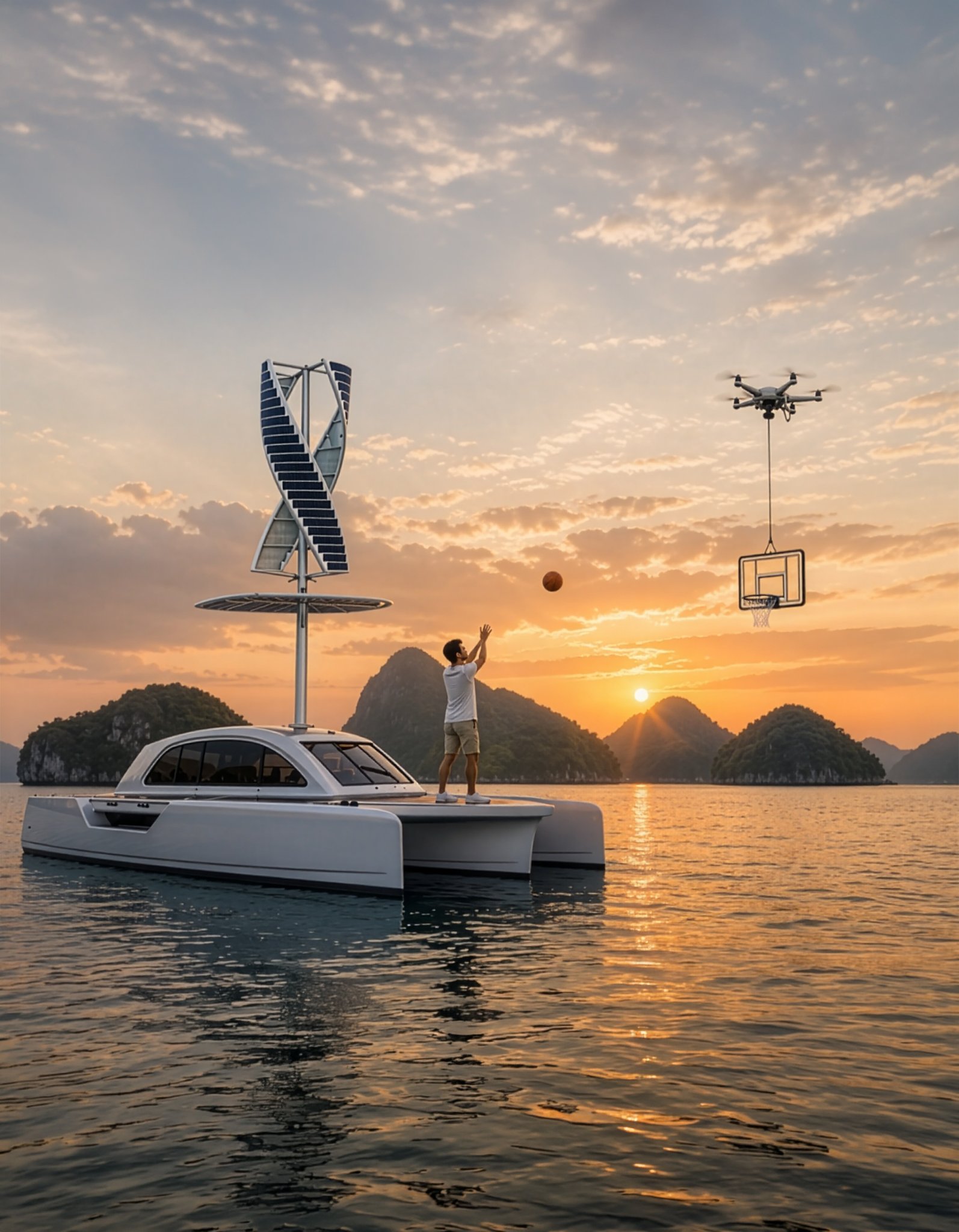 The perfect NBA Finals retreat is shooting hoops over a vast…