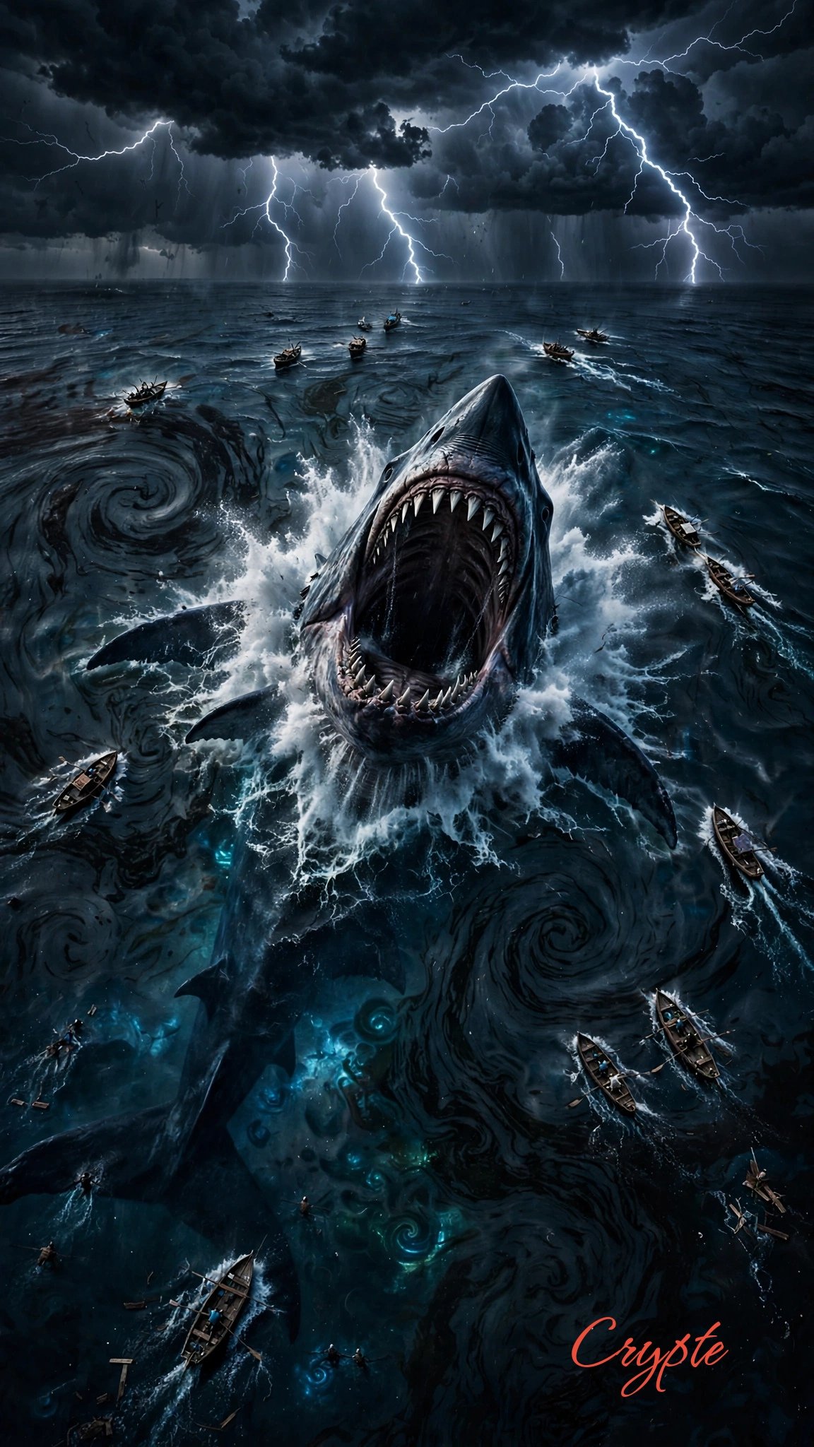 #SharkWeek Challenge🦈🦈🌊 — Hosted by the incredible @GuruScorpion 👌 Day 4 :"Megalodon Awakens"😱💀