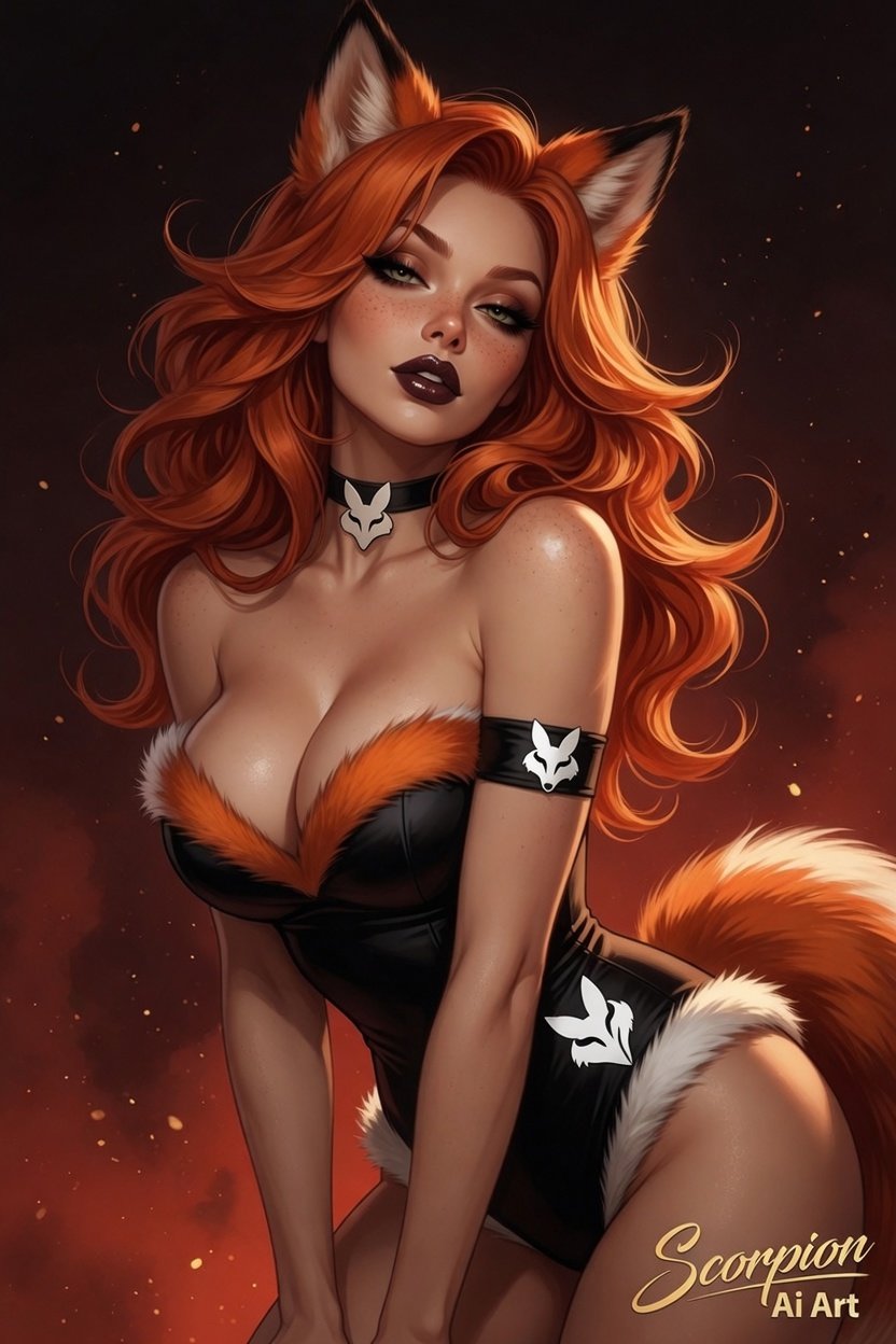 #QP Fox Story #aiart #foxfriday Fox has taken over for the Bunny 🥵😘