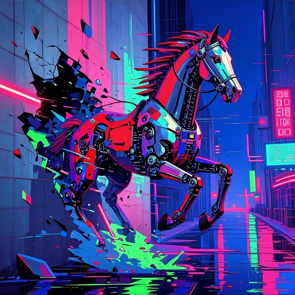 #KeepTheGlitch by @AiMachete Day 7 - Not What I Meant I asked for a machine with horsepower!