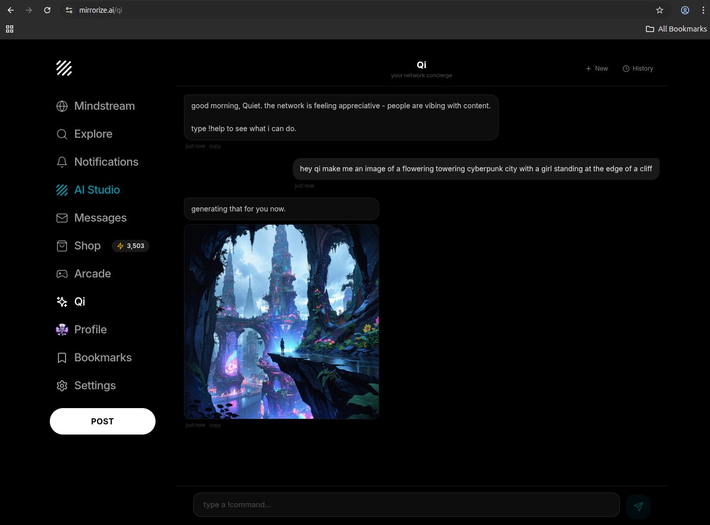 towering cyberpunk megacity with bioluminescent flowers blooming across skyscrapers and architecture, girl standing at cliff edge overlooking the neon-lit cityscape below, purple and cyan lighting, rain-slicked surfaces reflecting holographic adverti