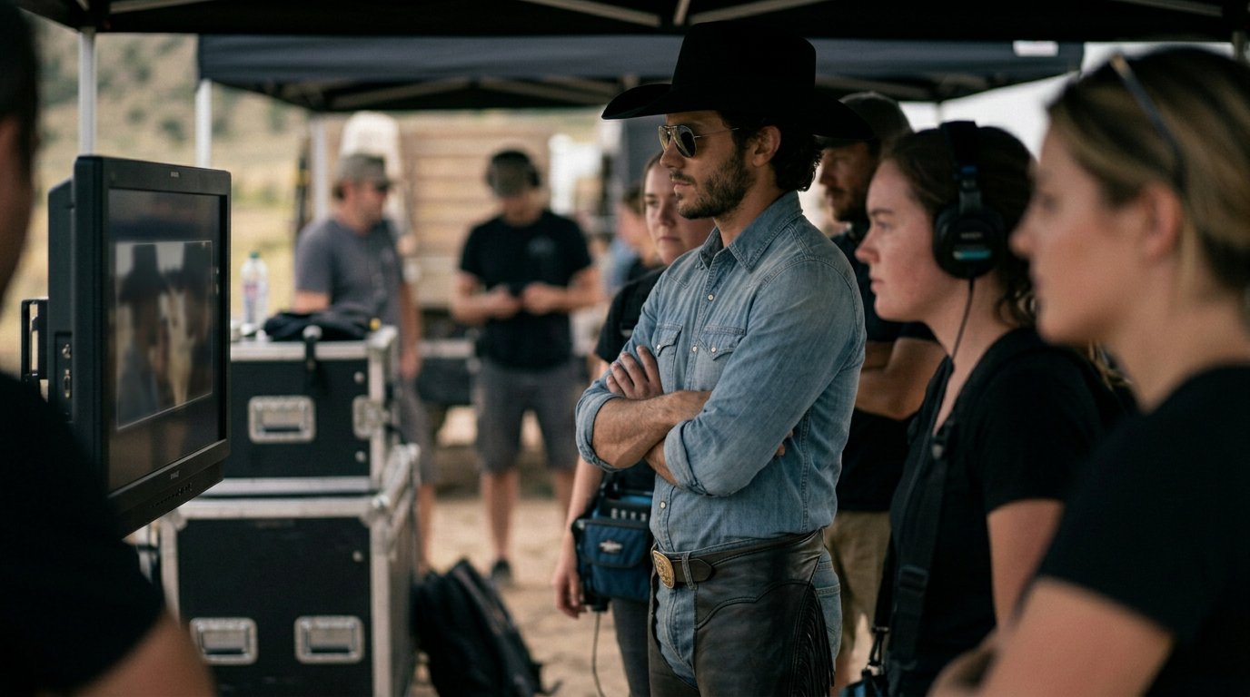 Our very own Cody M. Brooks on the set of the music video 'C…