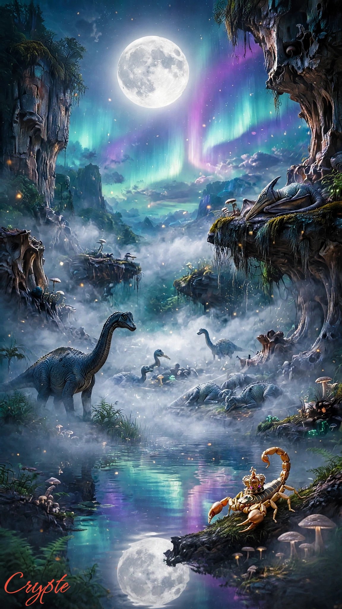 #dinoweek by @GuruScorpion Day 7:‘Dino Paradise: Peaceful Prehistoric Dreams’ Merci au Roi👑@GuruScor…
