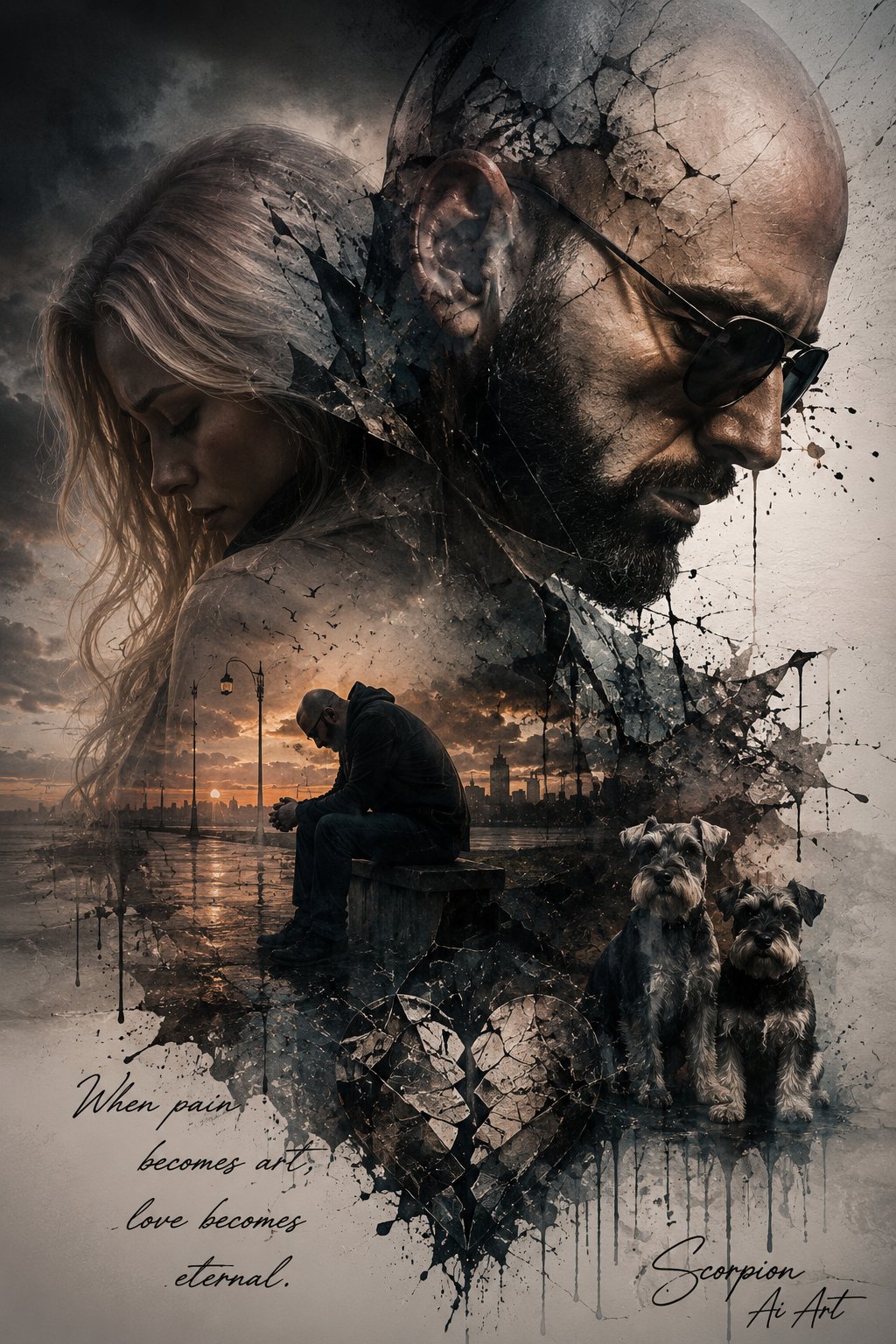 Some pain is beautiful when it becomes art My theme: The pain behind the loss of love