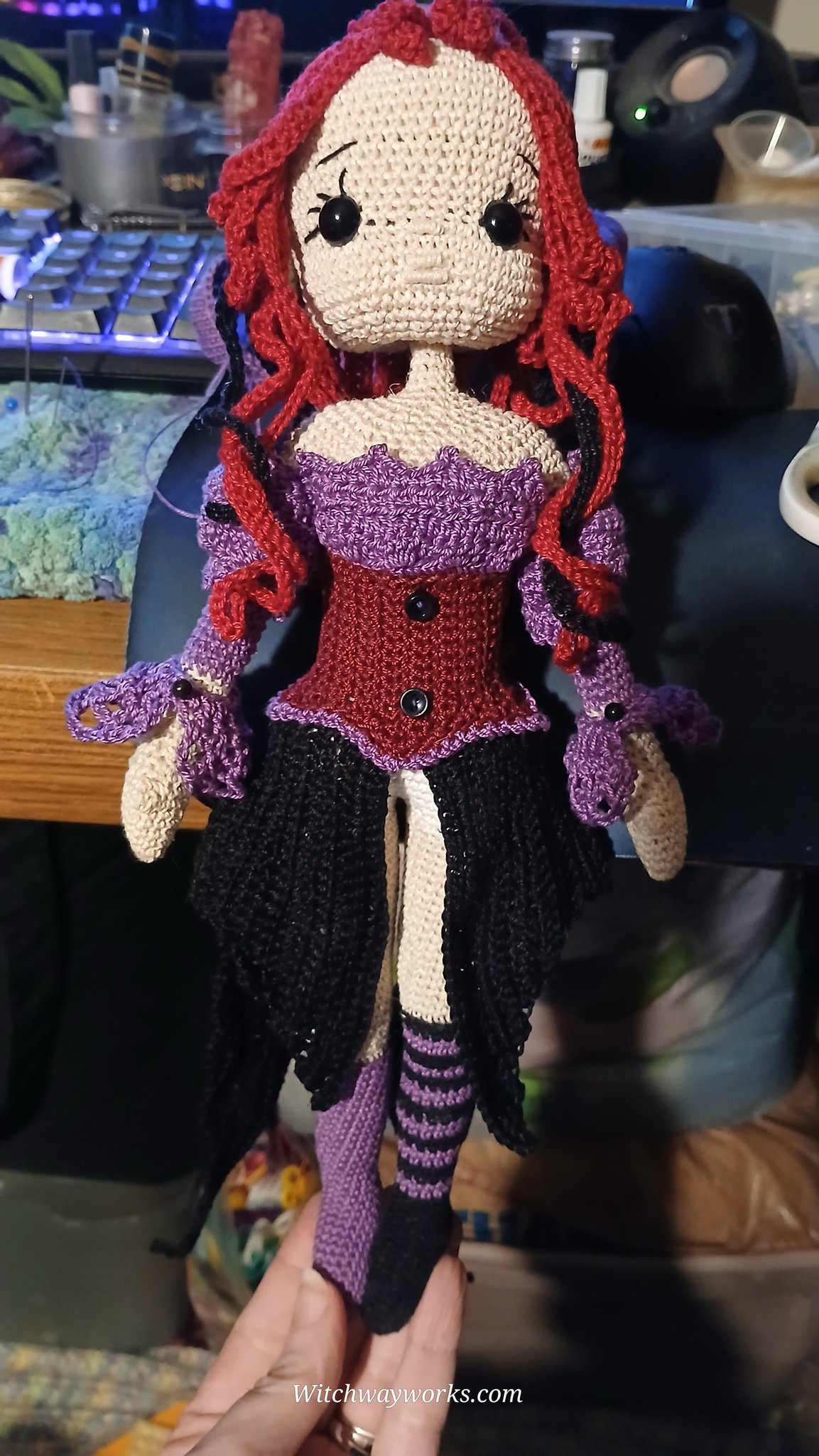 Day 6.... The outer skirt layer is done! ✔️ Up next, her under layer, wings, hat, and then it's time…