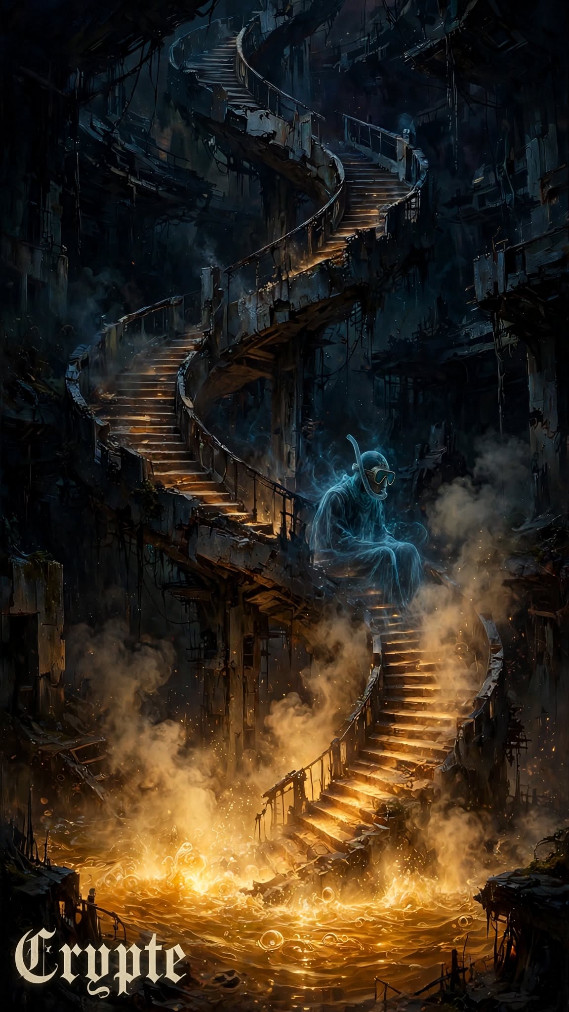 #dailyspark "A Staircase Spiralling Into Warm Water..."🌡️🔥🔥🔥