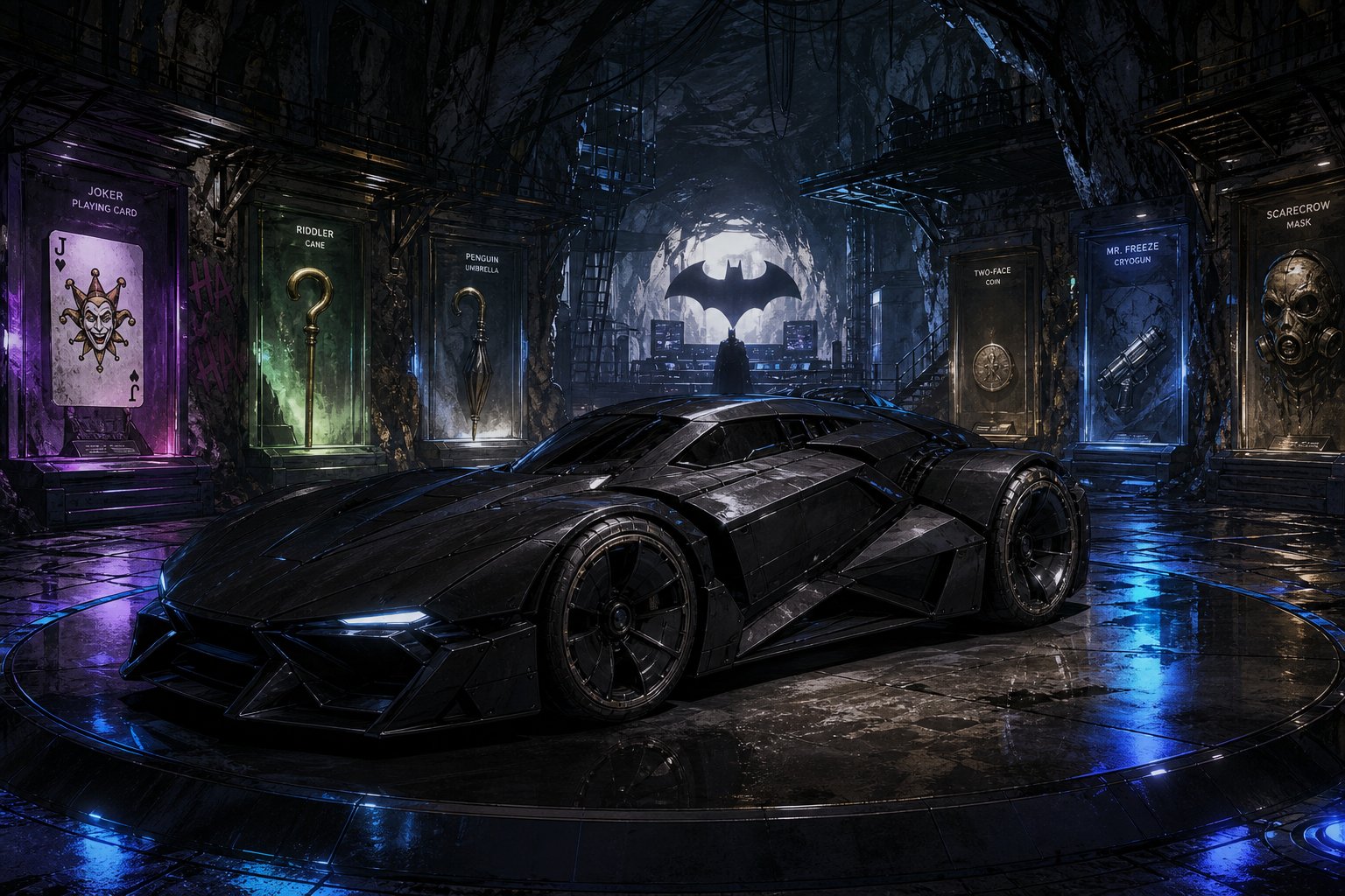 #AiSportsCars Challenge Hosted by @GuruScorpion Day 7 - What if a Stealth company built the Batmobil…