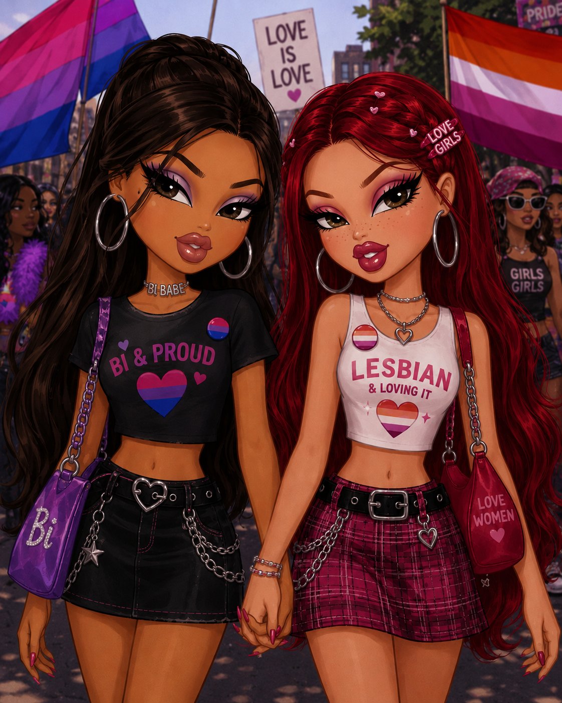 My Sapphic icons Nevra and Roxxi from Bratz
