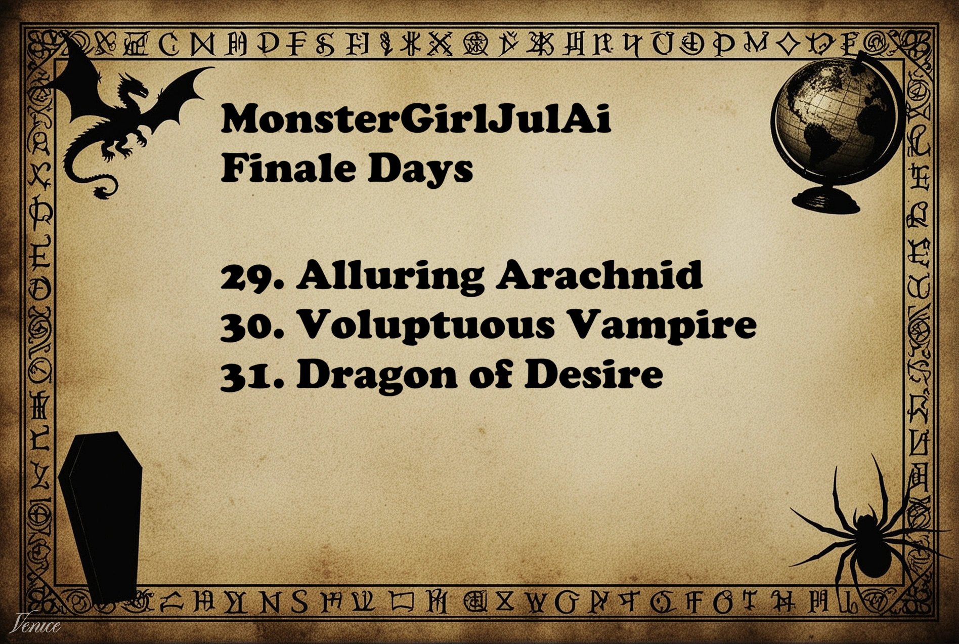 It's the final stretch of #MonsterGirlJulAI and I've got a few fun ones to finish things off!