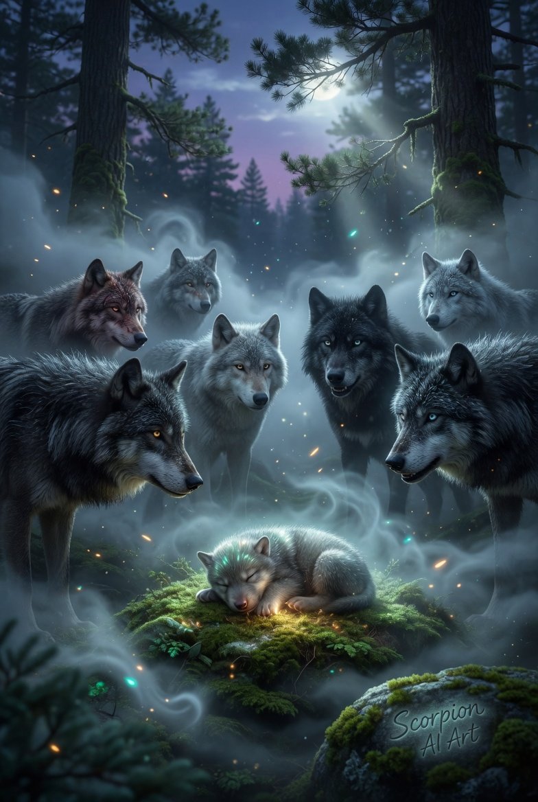 ~ May AI Art Challenge ~ #SeasonofFirstBreath A journey through birth, instinct, and wild spirit Hos…