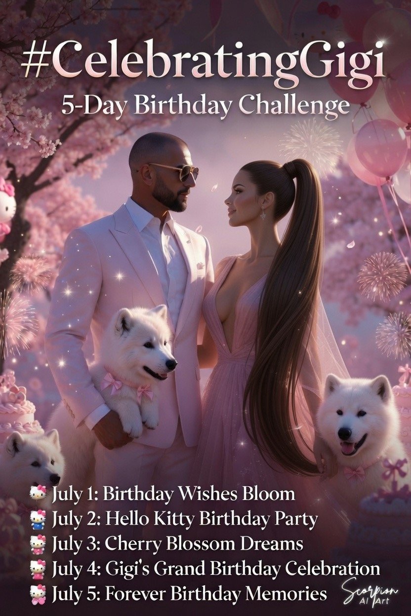 ✨ #CelebrateGigi — 5‑Day Birthday Challenge for @gigisaiart247 Hosted by @GuruScorpion July arrives…