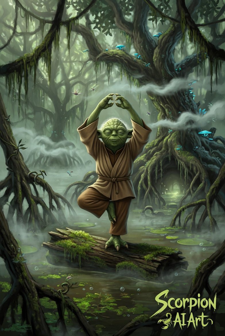 Yoda Yoga #aiartcommunity