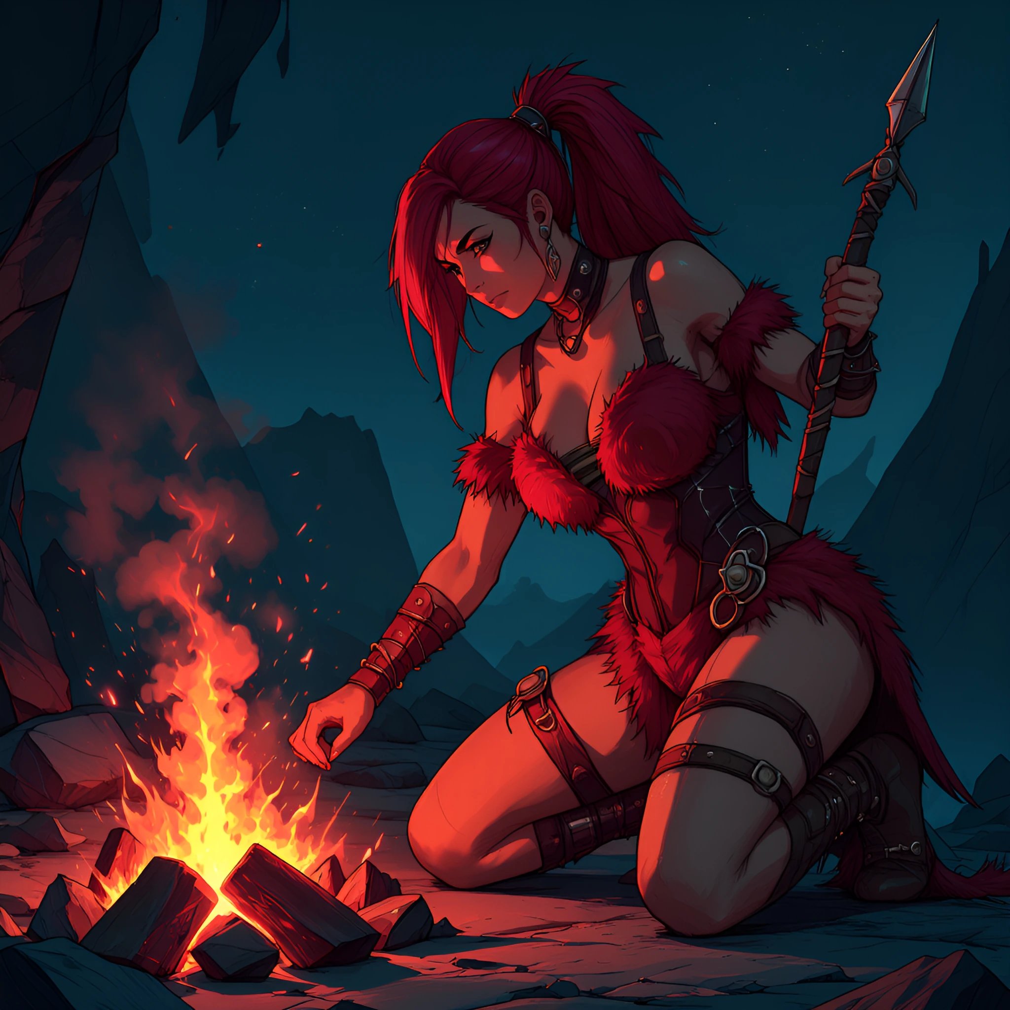 #AiStoneAge by @GuruScorpion First Fire