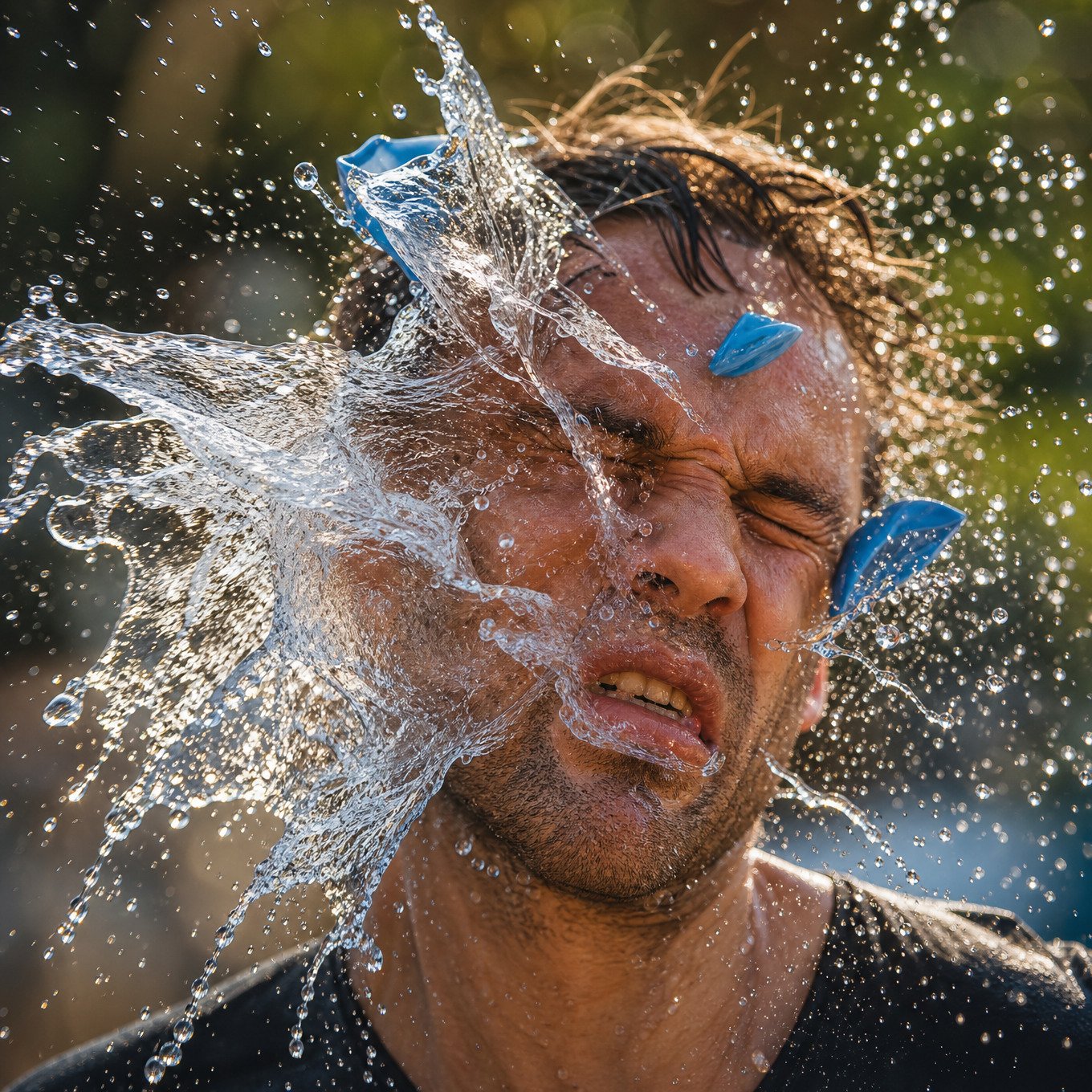 "First Contact" June Art Challenge Day 13 Water Balloon Battle #aifamilyroadtrip