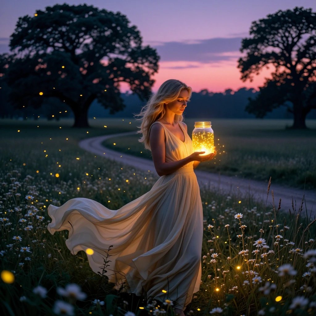 Day 25 — Fireflies at Dusk. ✨🌙 June Art Challenge All welcome to join hosted by @gigisaiart247 & @Gu…