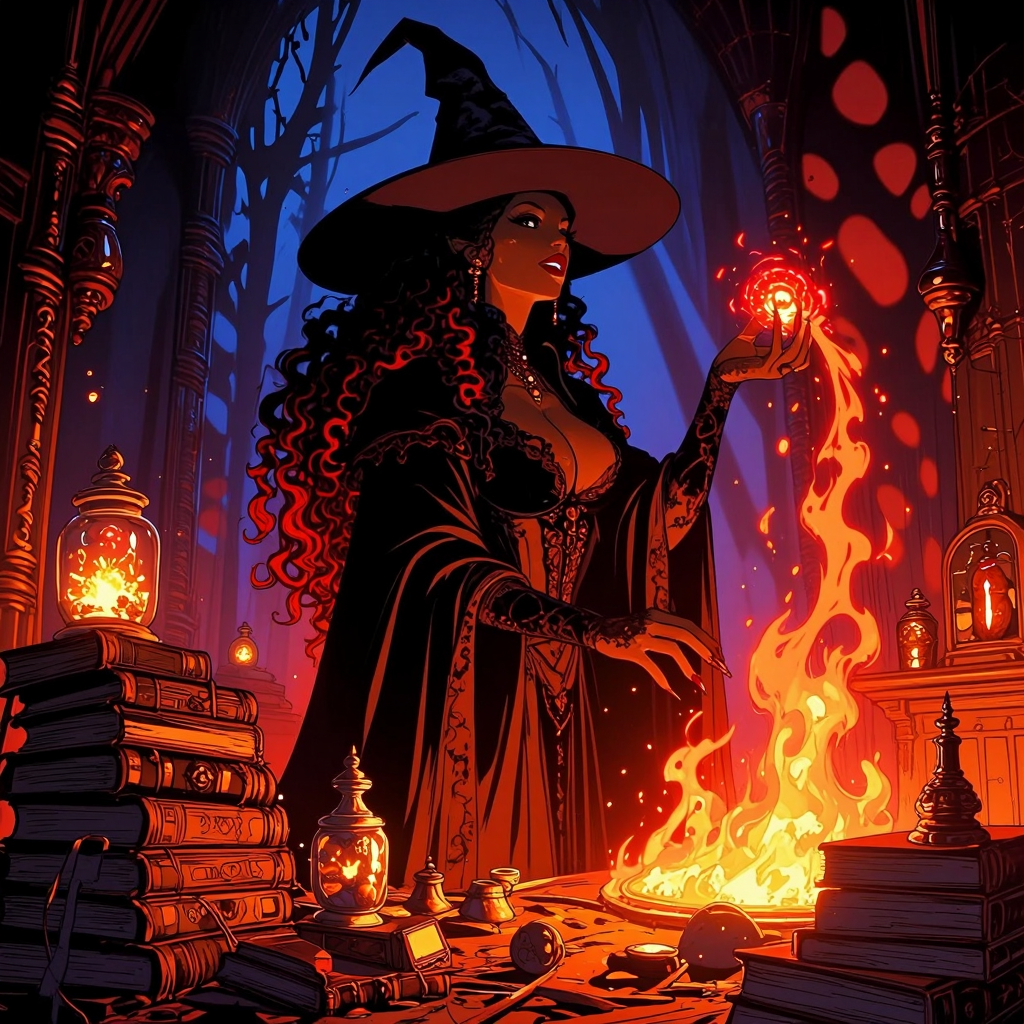 Got a black magic woman and she's trying to make a devil out…