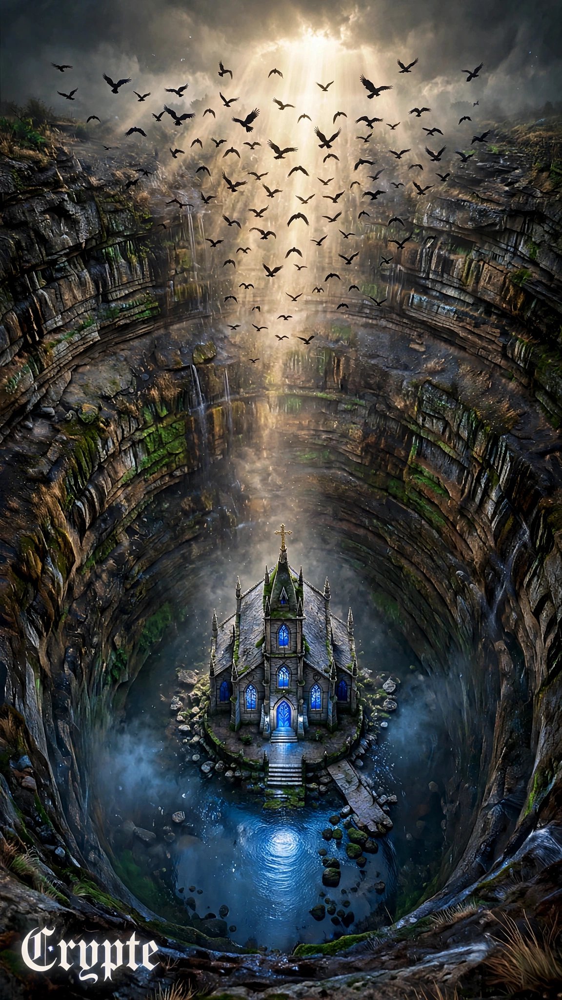#dailyspark “A chapel at the bottom of a well” "A prayer swallowed up beneath the obsidian skies, Th…