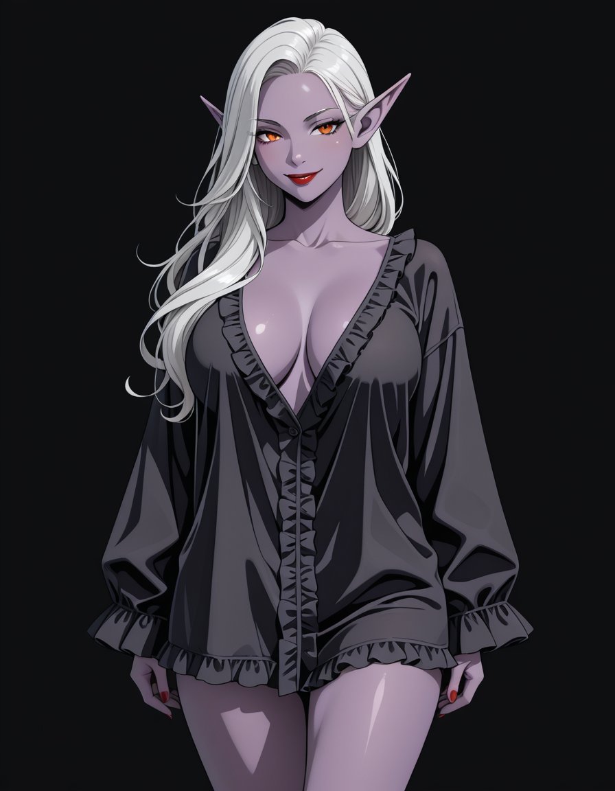 Dark Elf GF stole your shirt
