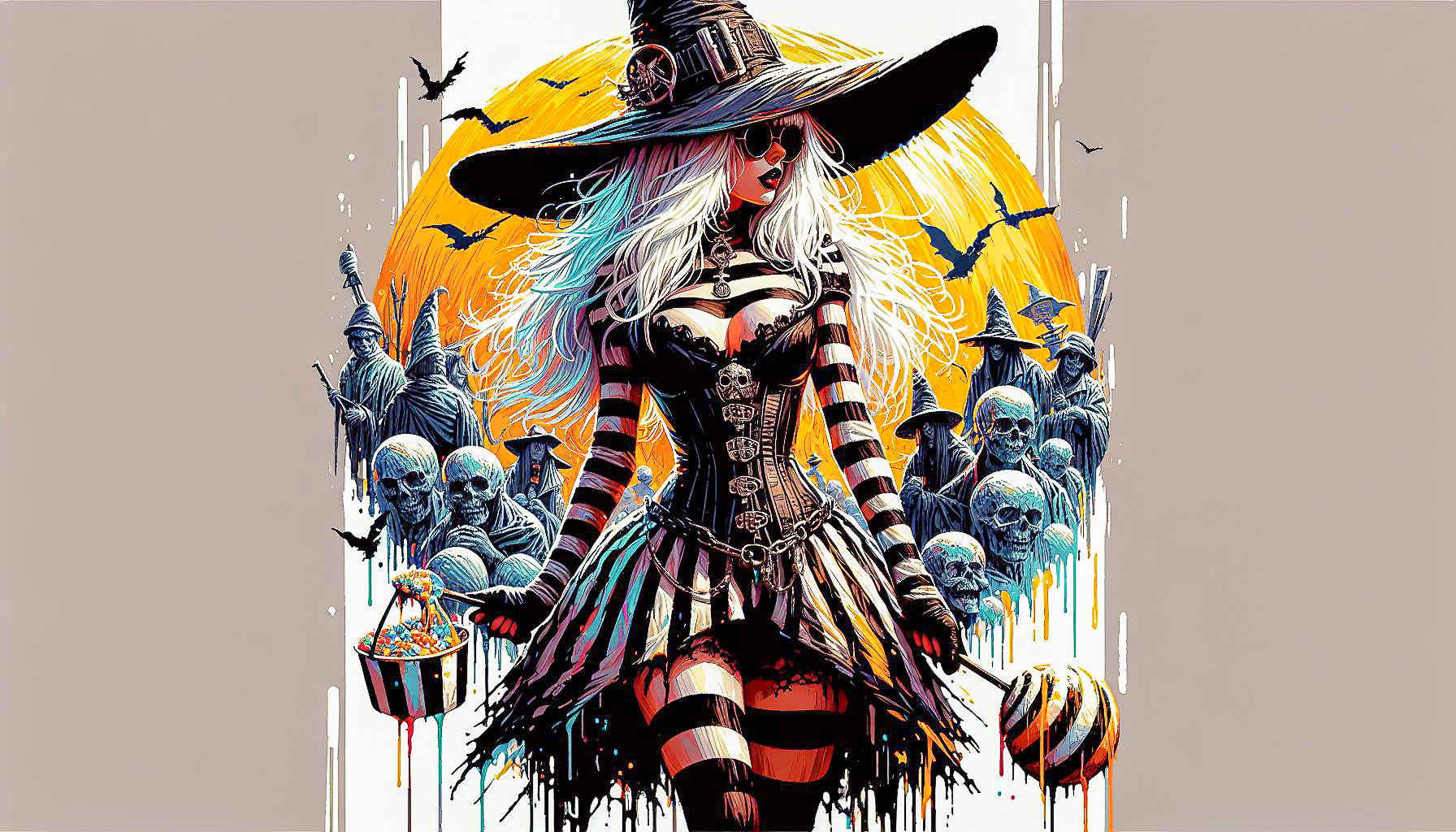 she even turns the heads of the dead