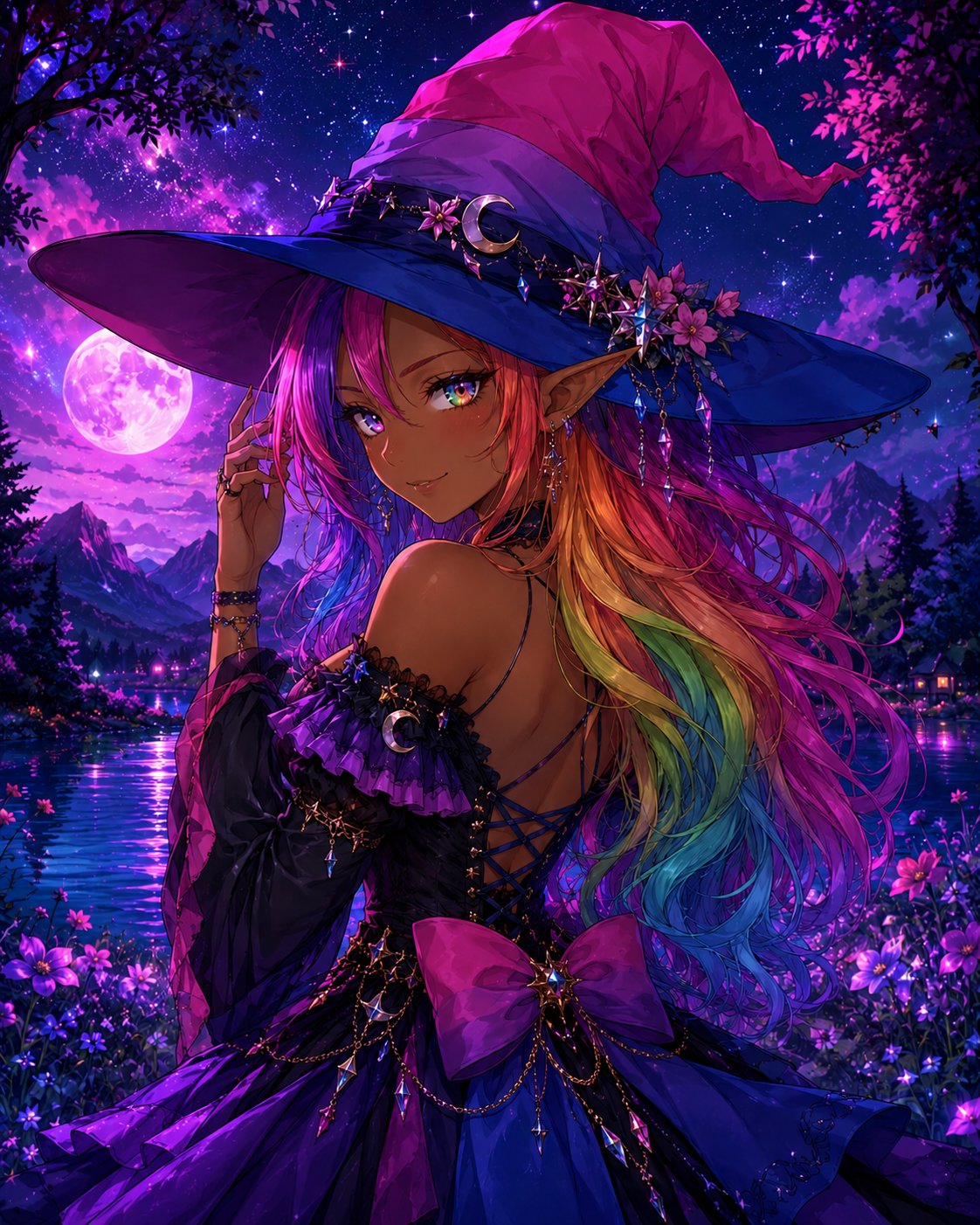 My mom gave me the idea of a pride witch. I decided on the bi colors. Honestly it's the cutest flag.