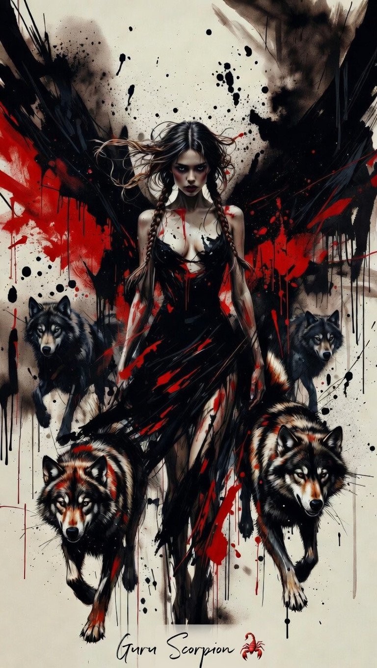 Red and Black art “The Ballerina”