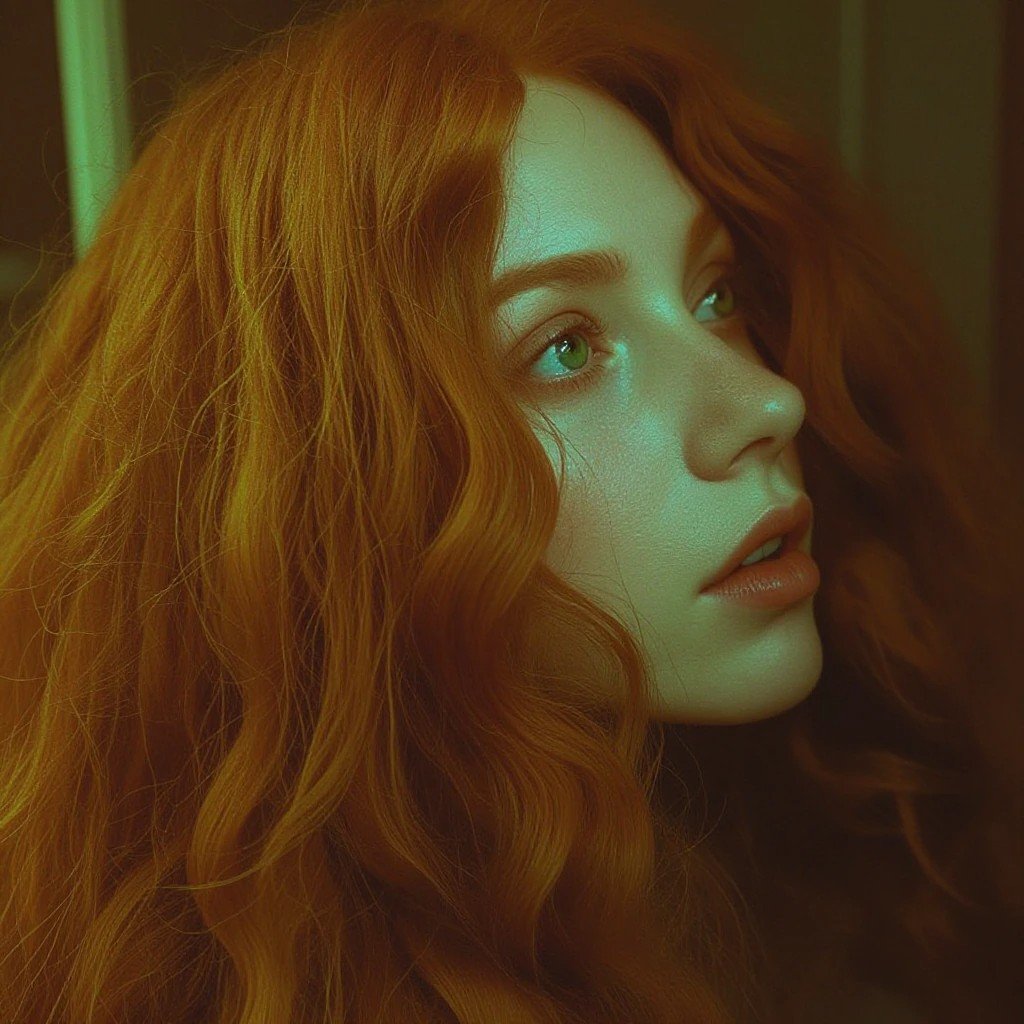 surreal portrait, redhead, photography