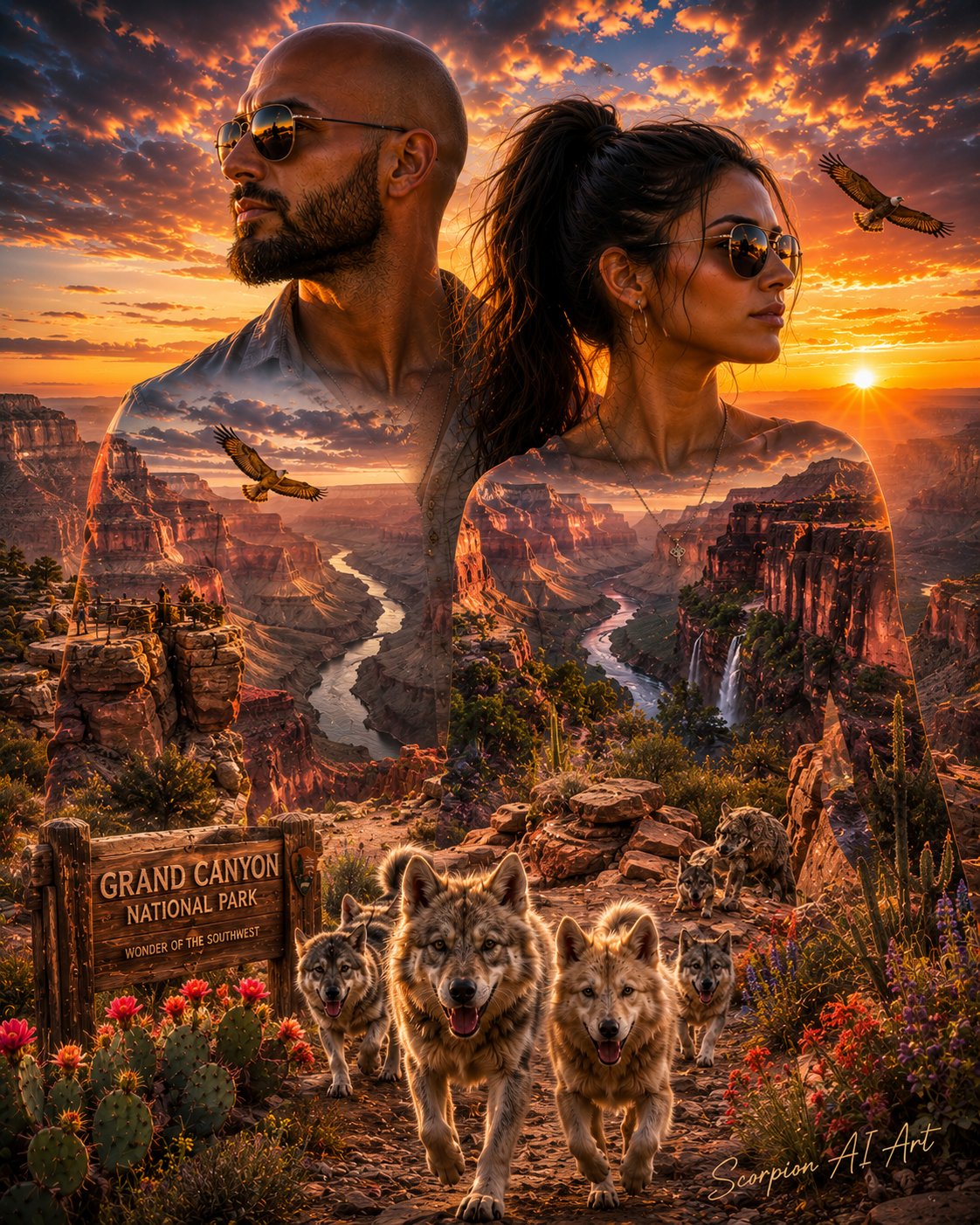 🌄 Day 13 — Grand Canyon (USA) 🇺🇸 #BucketList Challenge • Hosted by Scorpion Ai Art Day 13 arrives ca…