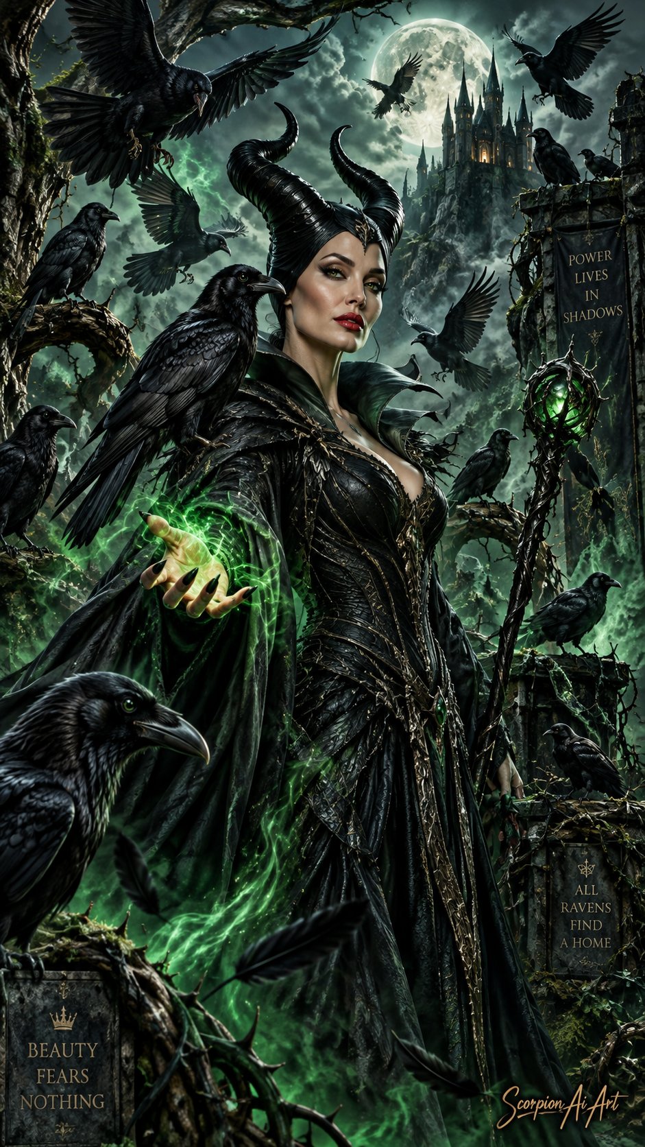 Maleficent and Her Ravens