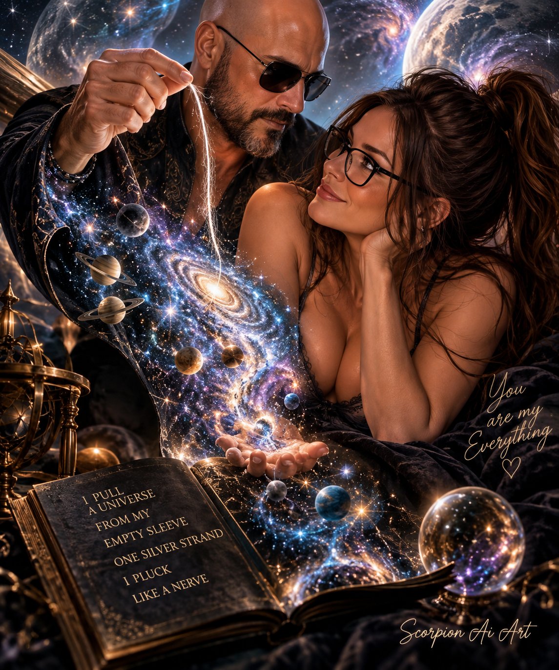 Cosmic Romance, worlds apart but their hearts 💞 are intertwined by an unseen force 💫 #Dreamer #Hopel…