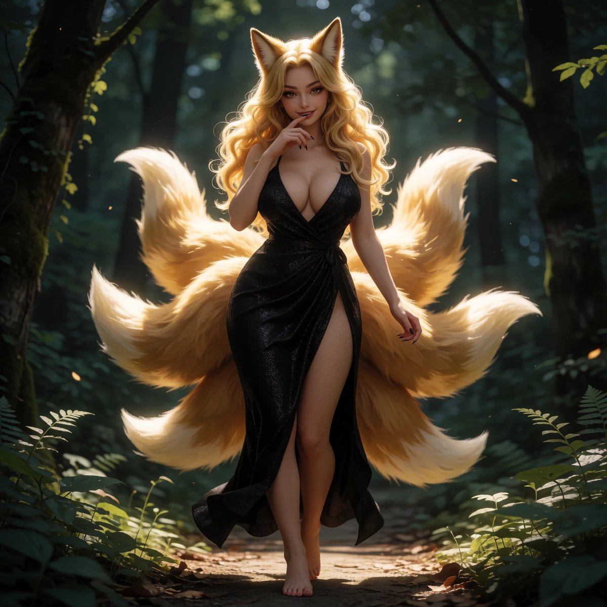 #MonsterGirlJulAI Day 28: Cunning Kitsune