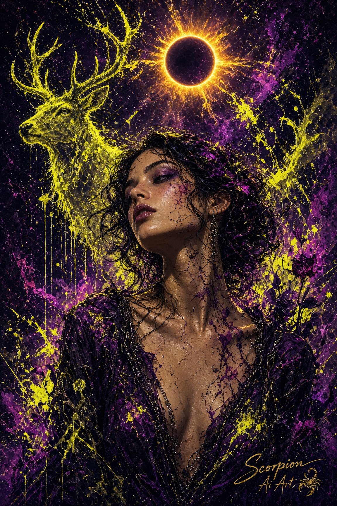 Fluorescent • Deer • Eclipse #BeautifulChaos