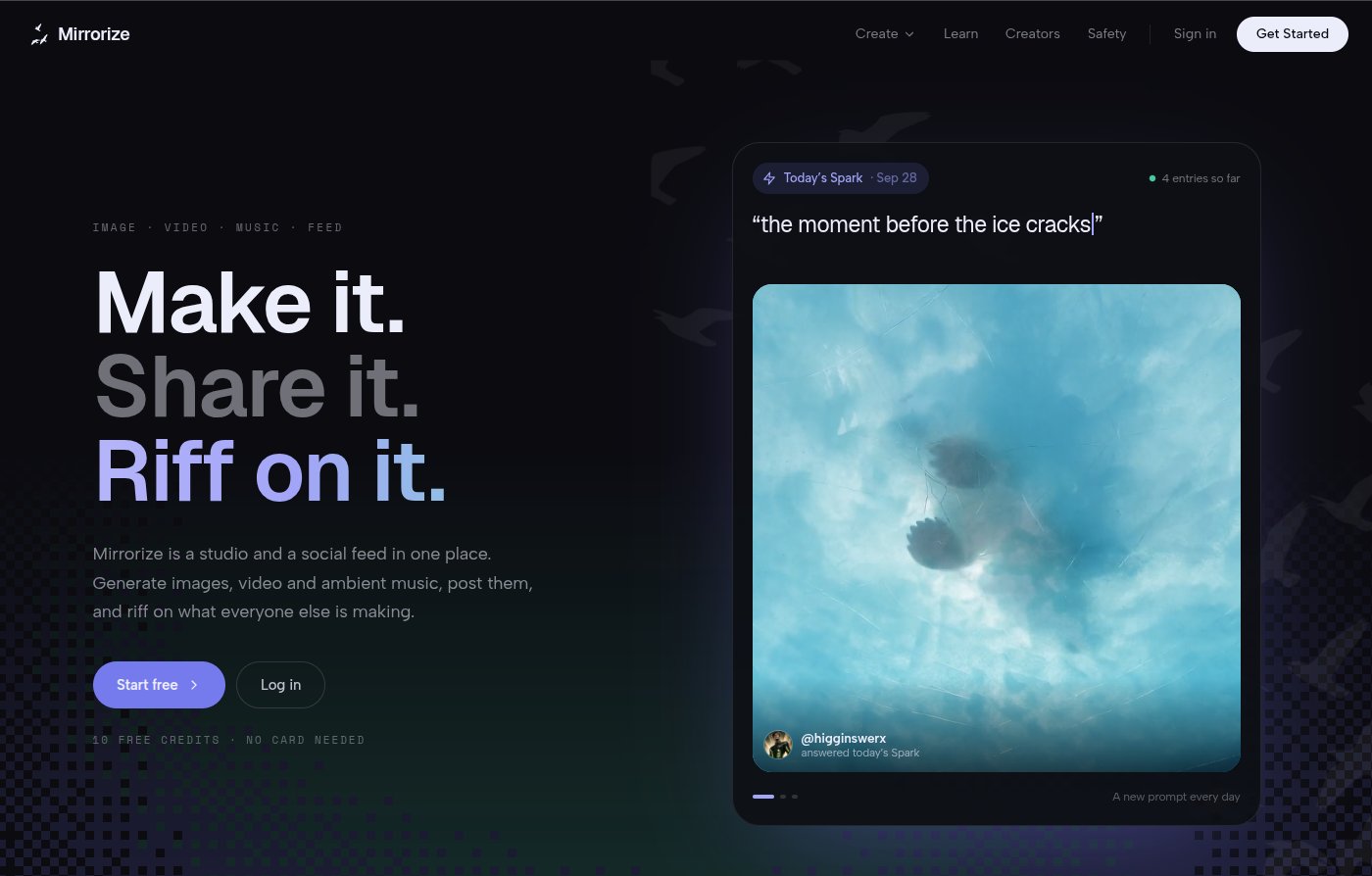 Daily Sparks are now on the home page if you want a little free promo!