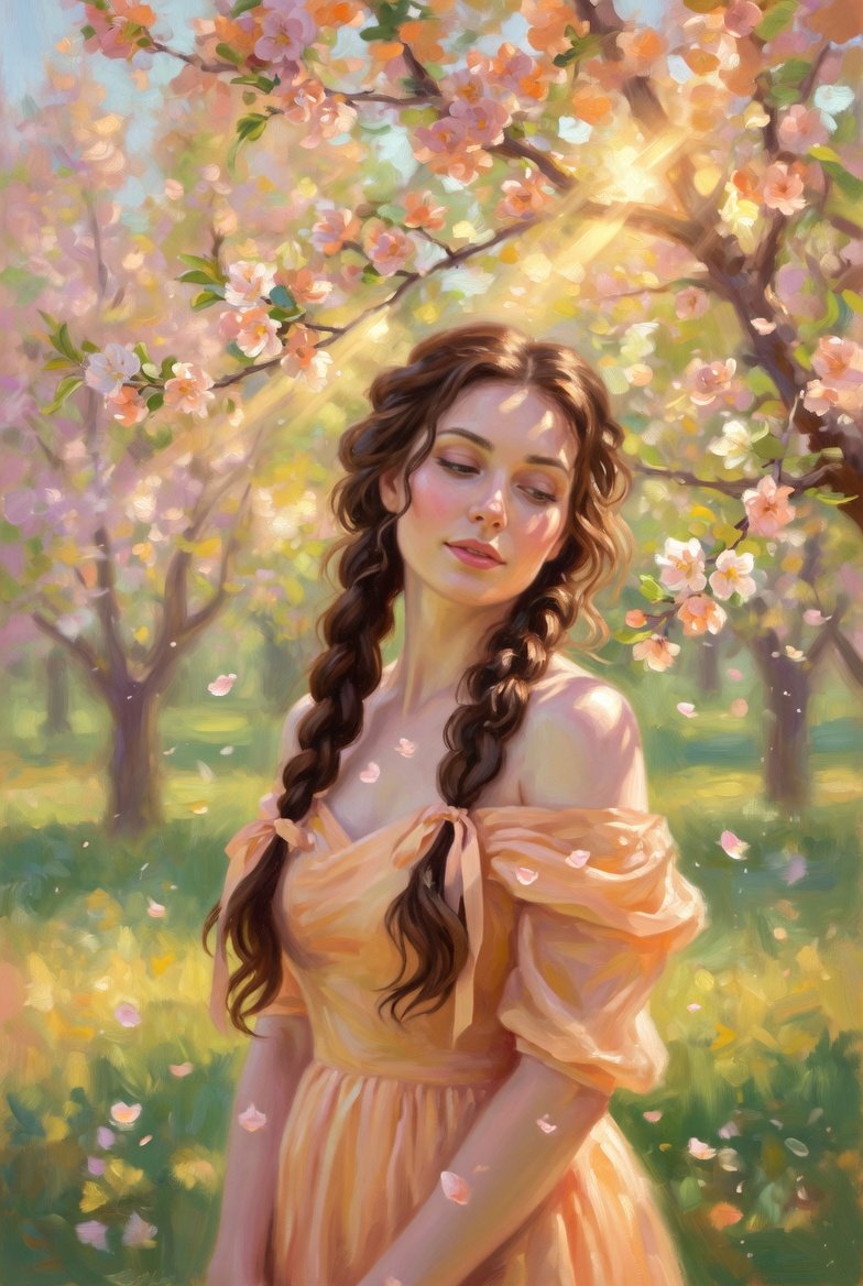 #AllThingsSpring April Challenge #aiartcommunity All Welcome to Join Day 20 Orchard Muse