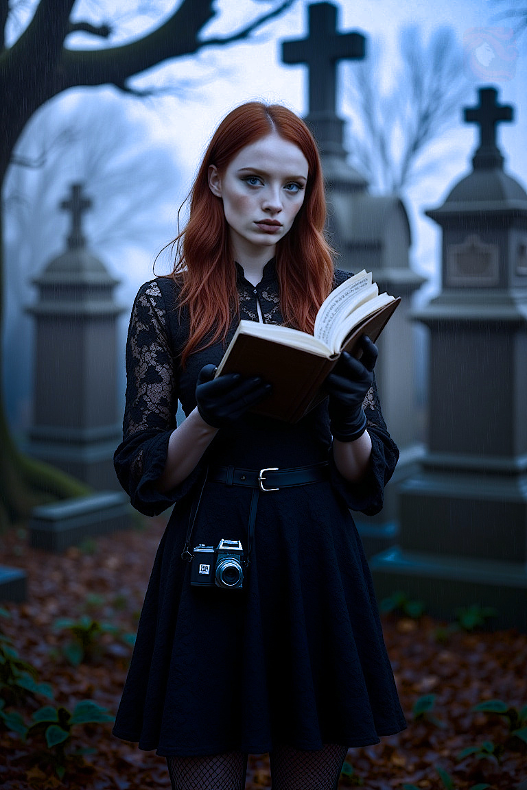 Summoning my gothic princess in the graveyard I found this b…