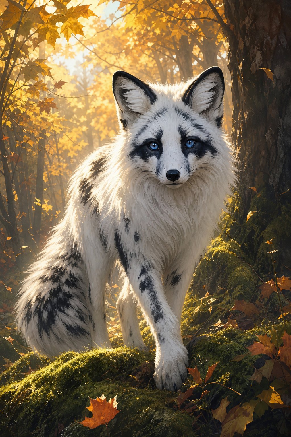 Canadian Marble Fox and her Kitsune form