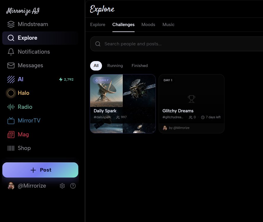 Now you can make your challenges in Explore and they will live in there forever!