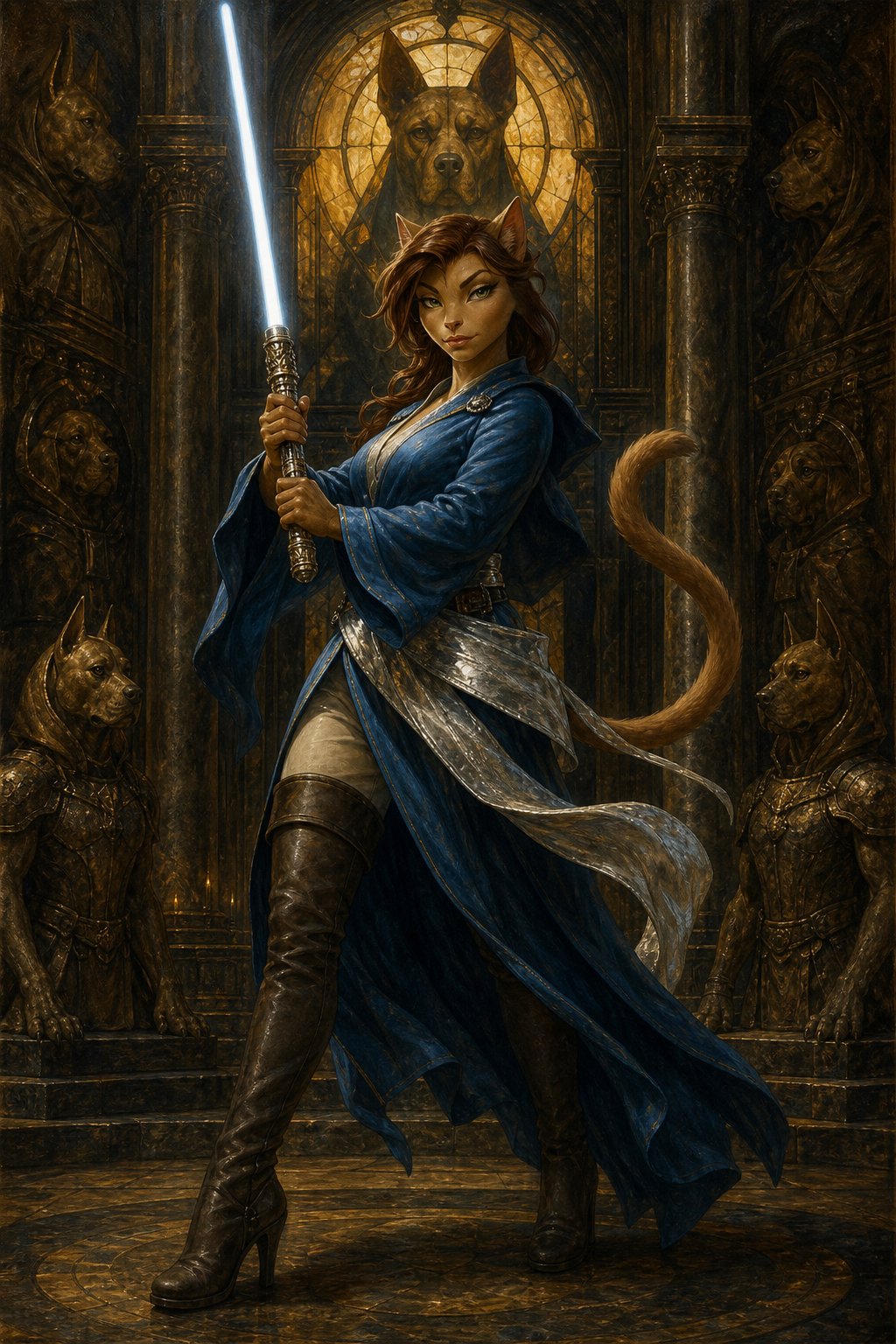 Captain Amelia - Treasure Planet - Jedi Knight in the Canine Sith Temple [Just for fun]