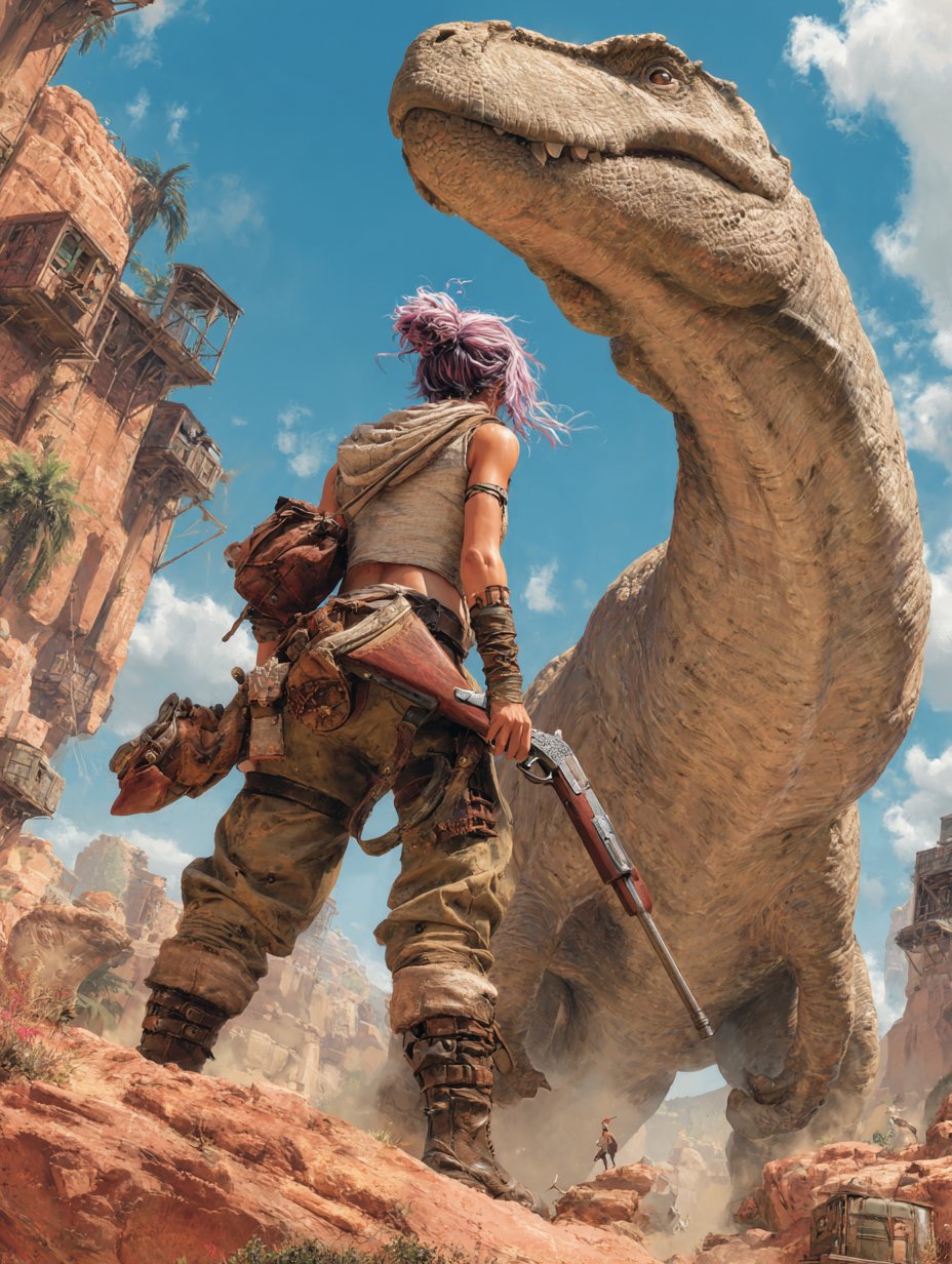 #Midjourney #JadebyNevyn #QP Dino Hunt by @aistudio