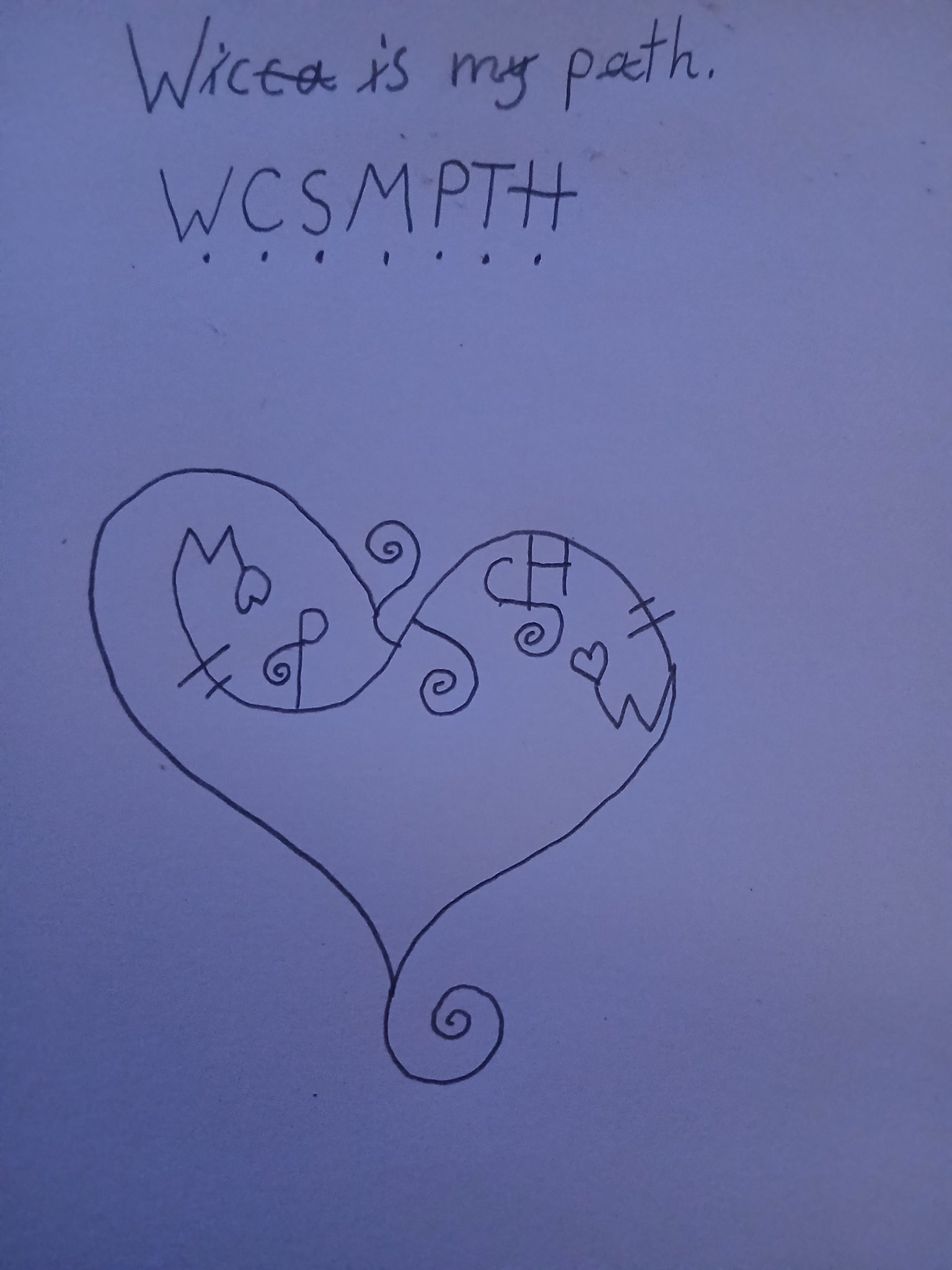 First image is the real life sigil. Second is the ai edit. I don't need a lot of things. I learned t…